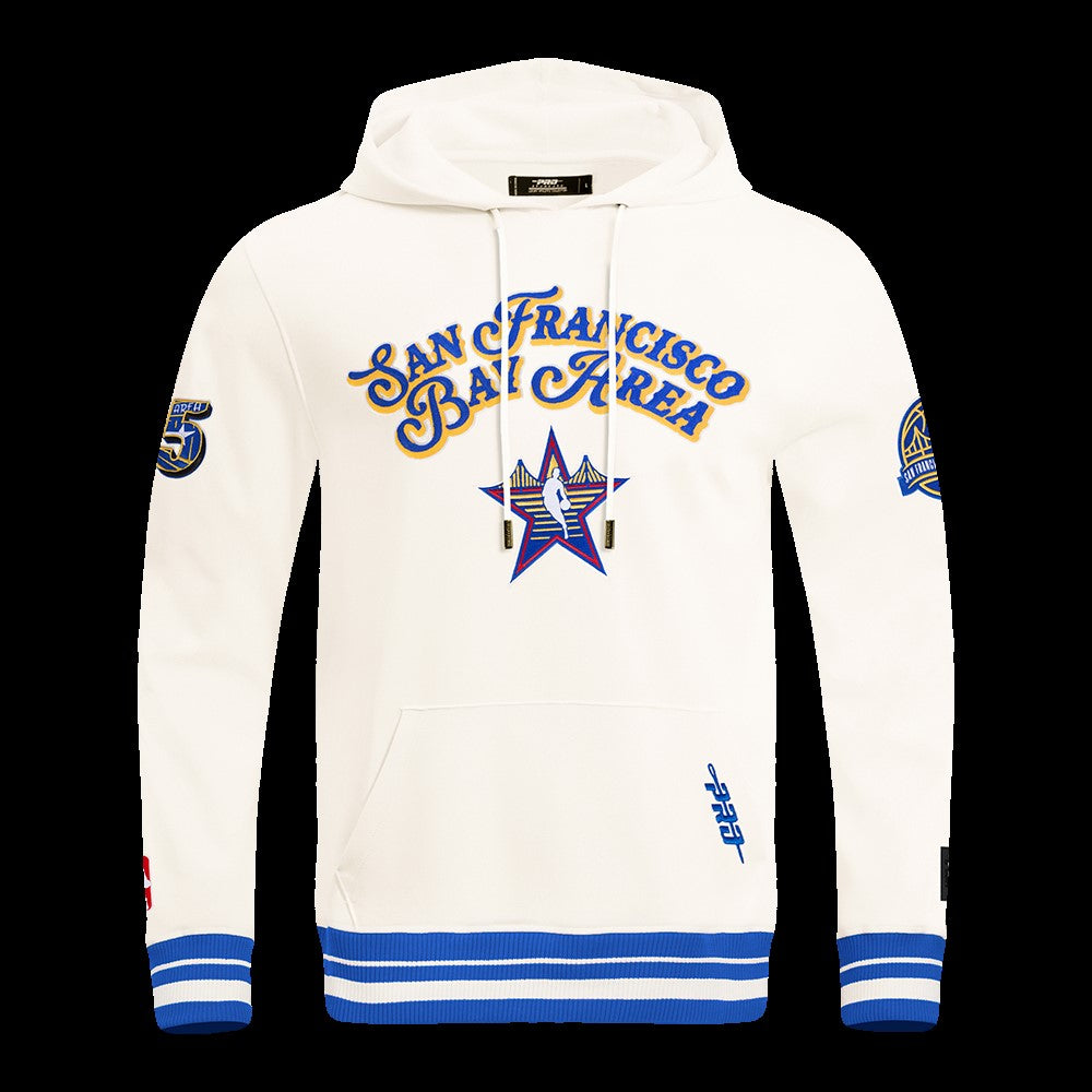 MENS NBA ALL STAR 2025 M RIB FLC PO HOODIE (EGGSHELL/ROYAL BLUE)