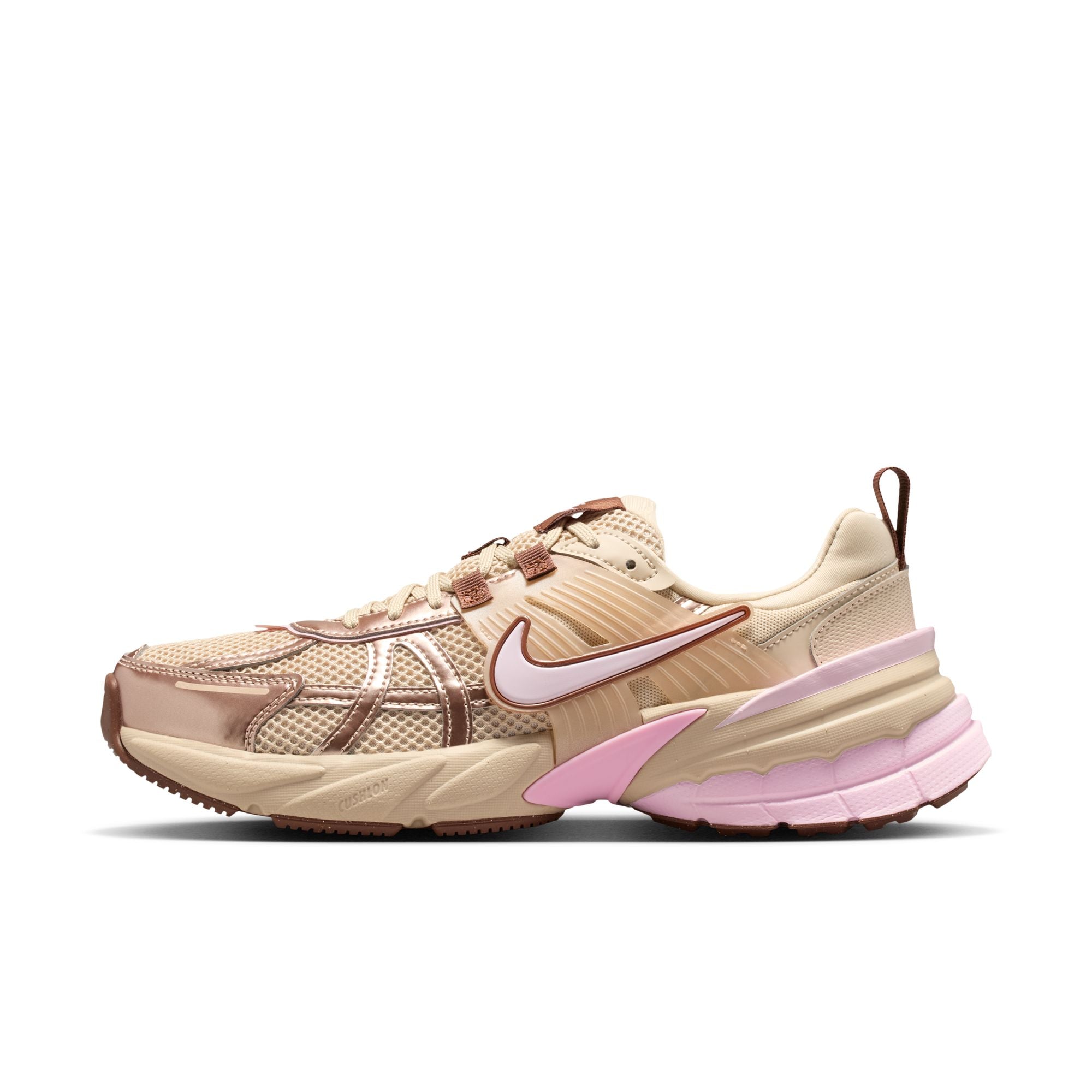 WOMENS NIKE V2K RUN (SANDDRIFT/PINK FOAM/SHIMMER/FAUNA BROWN)