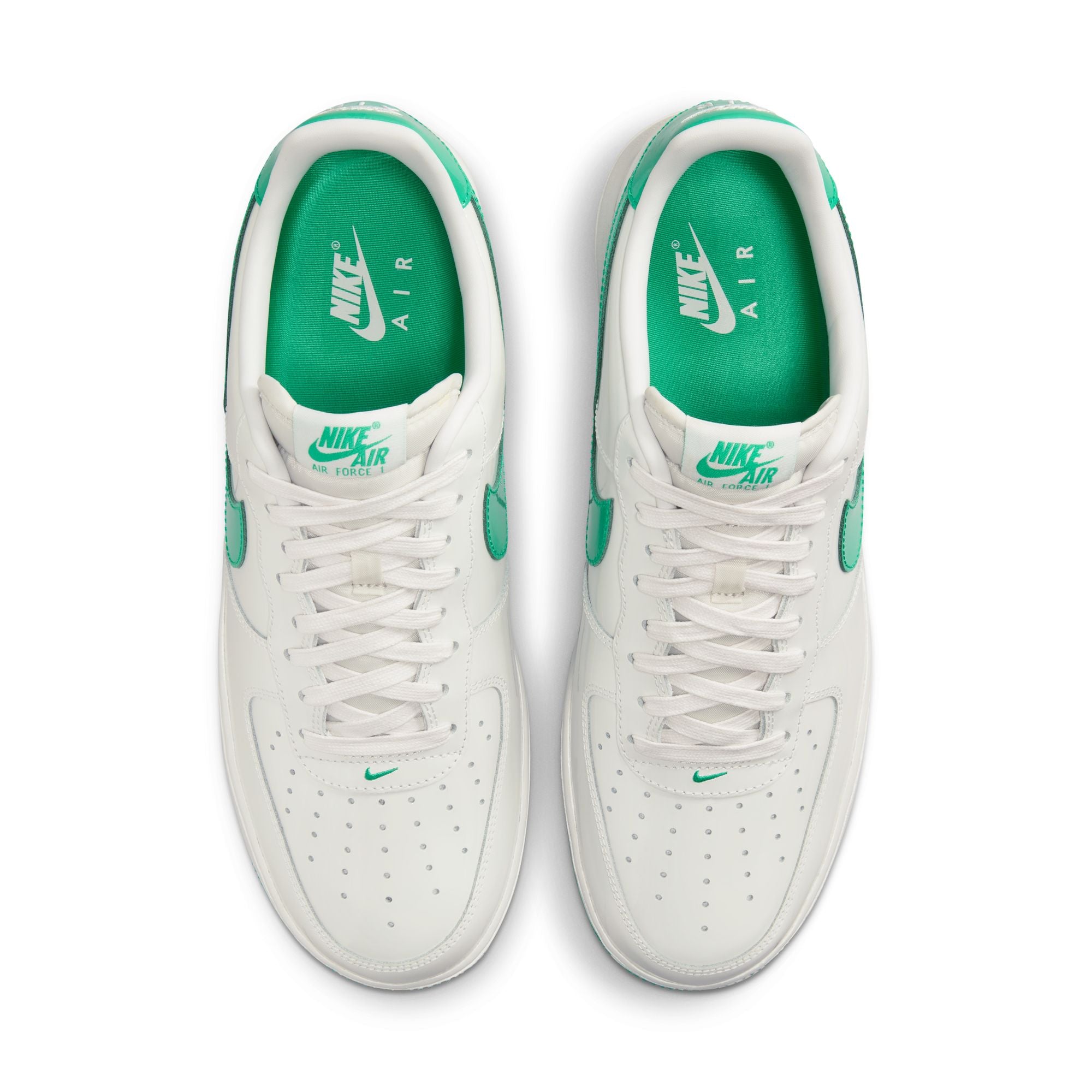 MENS NIKE AIR FORCE 1 LOW (PLATINUM TINT/STADIUM GREEN)