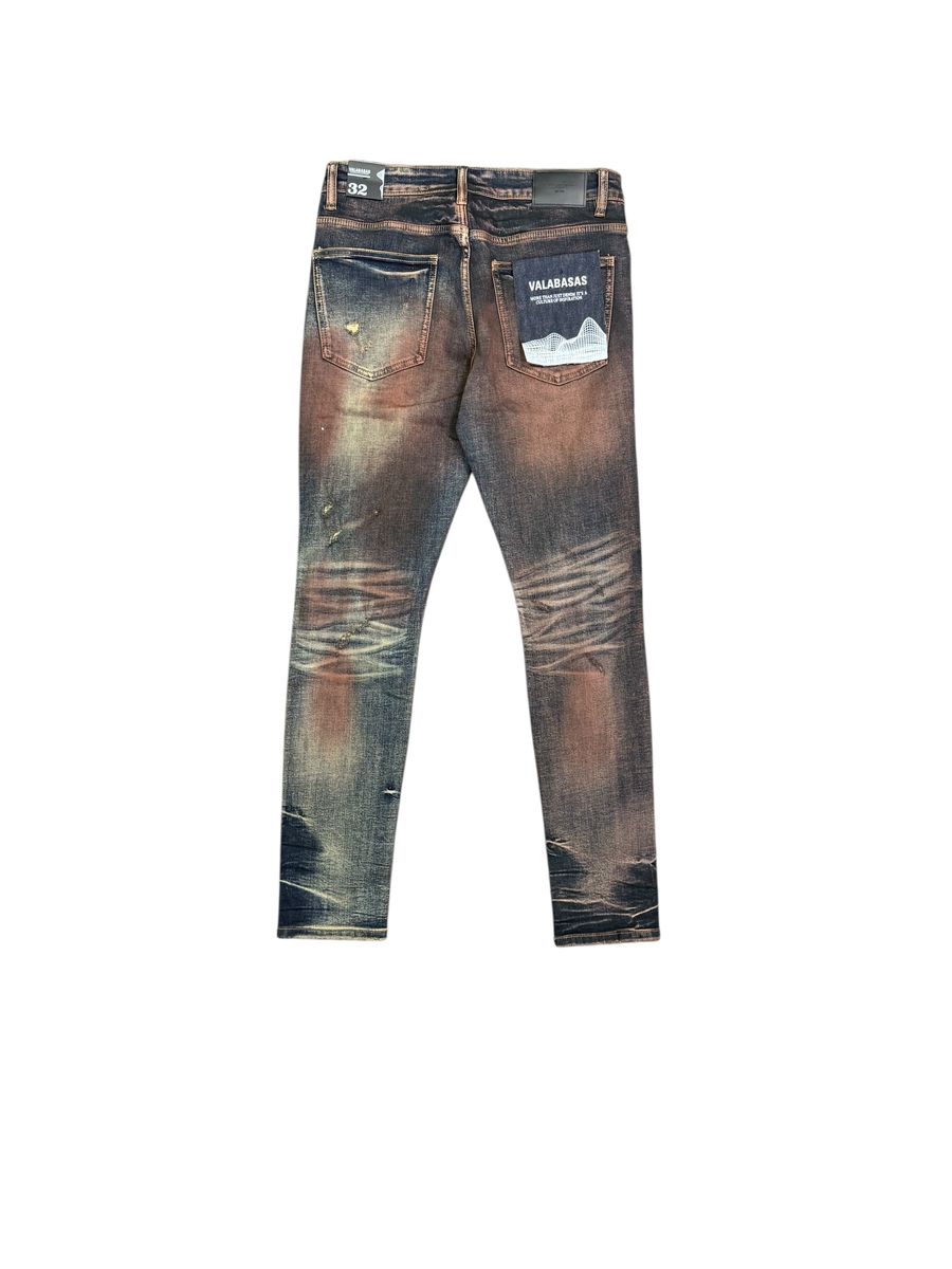 MENS VALABASAS "SUNSET BOULEVARD" SKINNY DENIM (VINTAGE DARK BLUE)