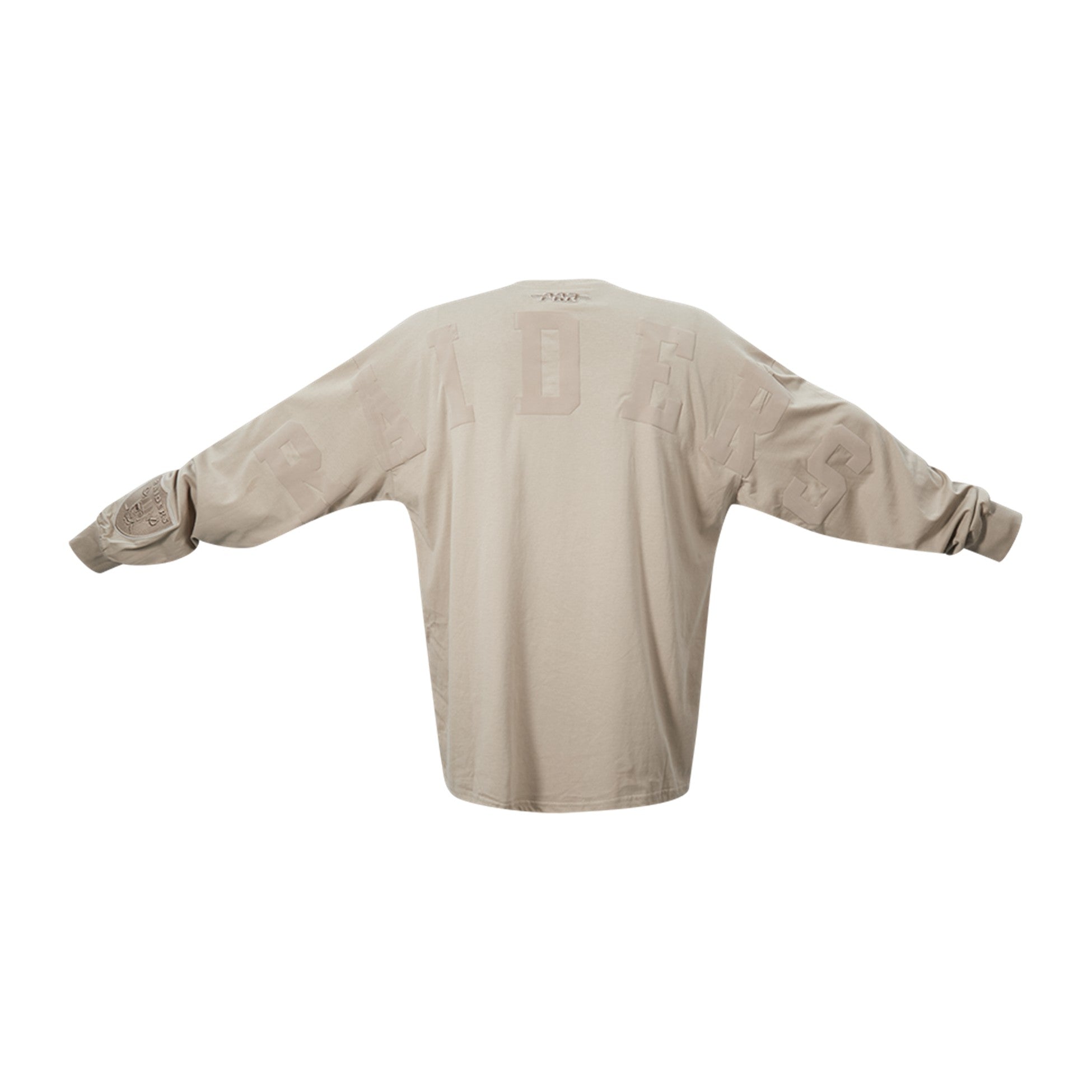 MENS PRO STANDARD LAS VEGAS RAIDERS WINGSPAN M DROP SHOULDER LS SHIRT (TAUPE)