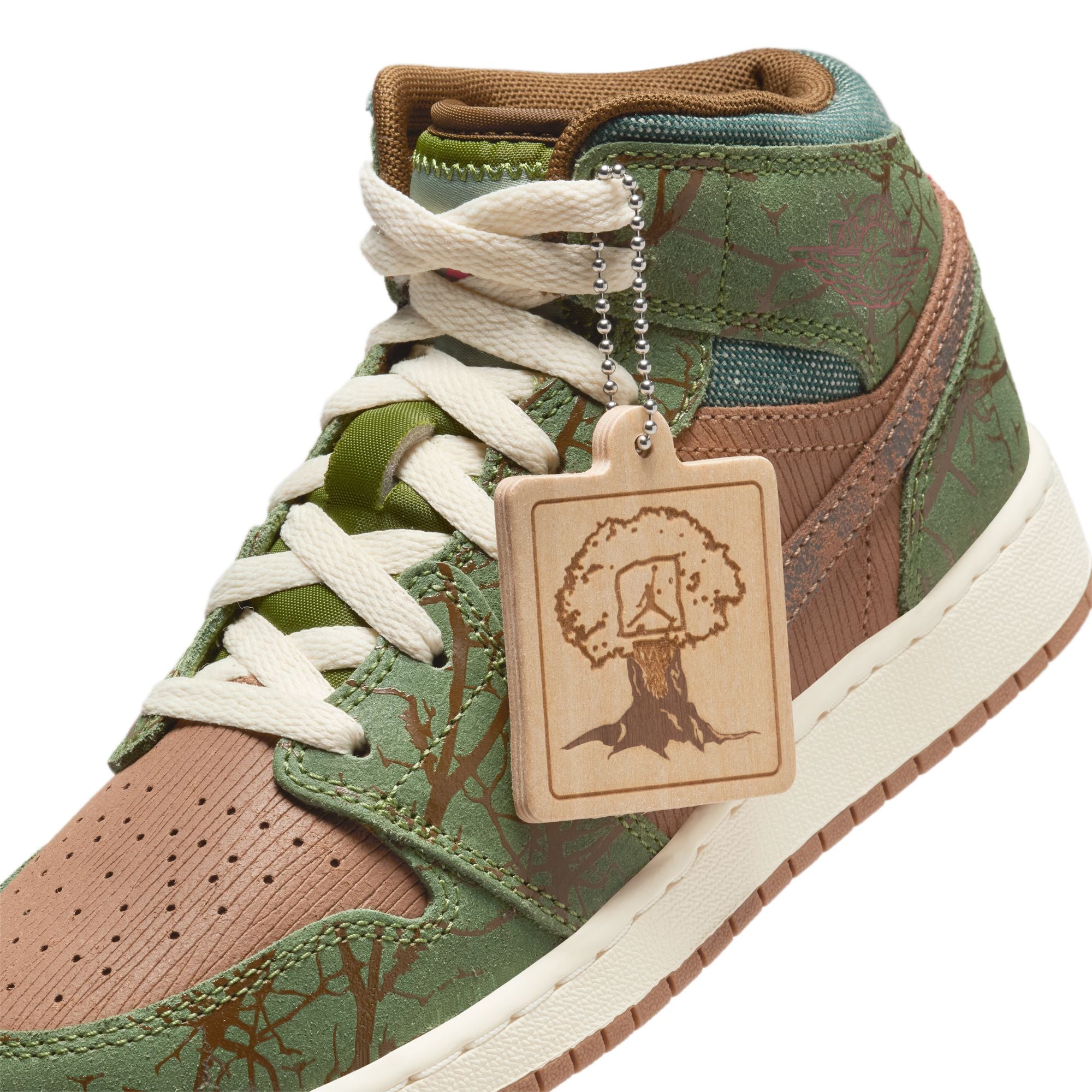 KIDS AIR JORDAN 1 MID SS GS (ARCHAEO BROWN/LIGHT OLIVE/TREELINE)