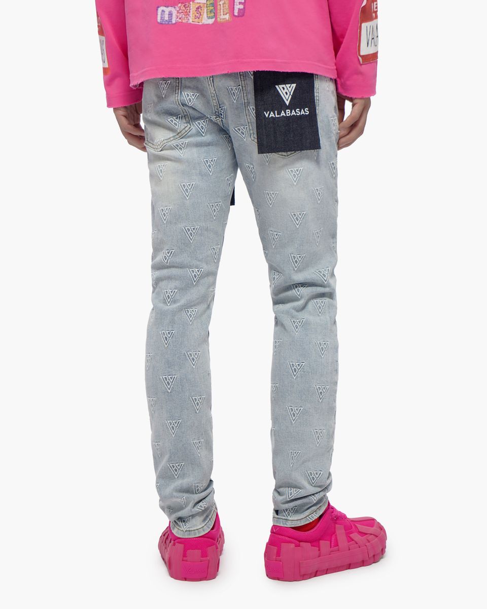MENS VALABASAS CAELUNE SKINNY JEAN (LIGHT BLUE)