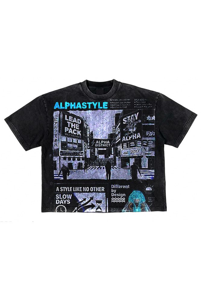MENS ALPHA STYLE MANOD SHIRT (BLACK)