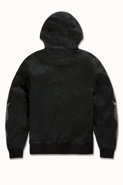 MENS JORDAN CRAIG ETERNAL FLAME HOODED WORK JACKET (BLACK)
