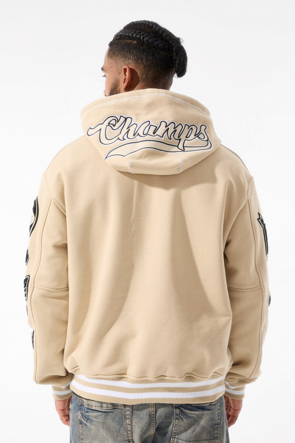 MENS JORDAN CRAIG STATE CHAMPS PULLOVER HOODIE (VINTAGE KHAKI)