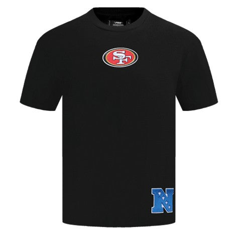 MENS PRO STANDARD SAN FRANCISCO 49ERS WINGSPAN M CJ DROP SHOULDER T-SHIRT (BLACK)