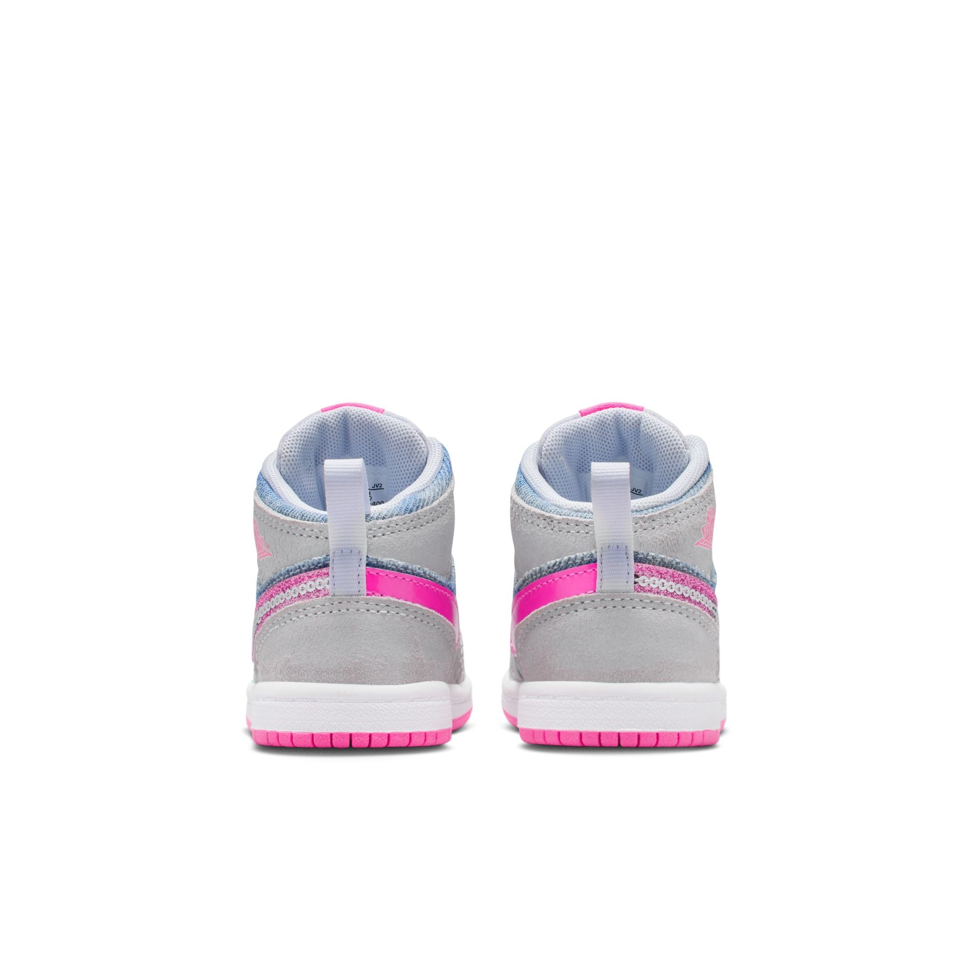 KIDS JORDAN 1 MID SE TD (COBALT BLISS/PINK GLOW/WHITE)