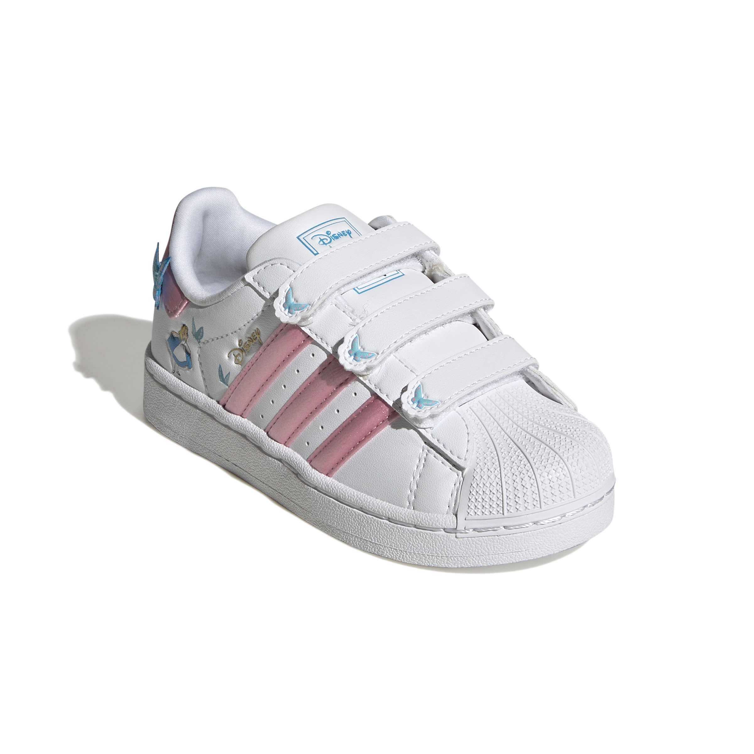 KIDS ADIDAS DISNEY SUPERSTAR II COMFORT CLOSURE C (CLOUD WHITE / LIGHT PINK / LUCID AQUAMARINE)