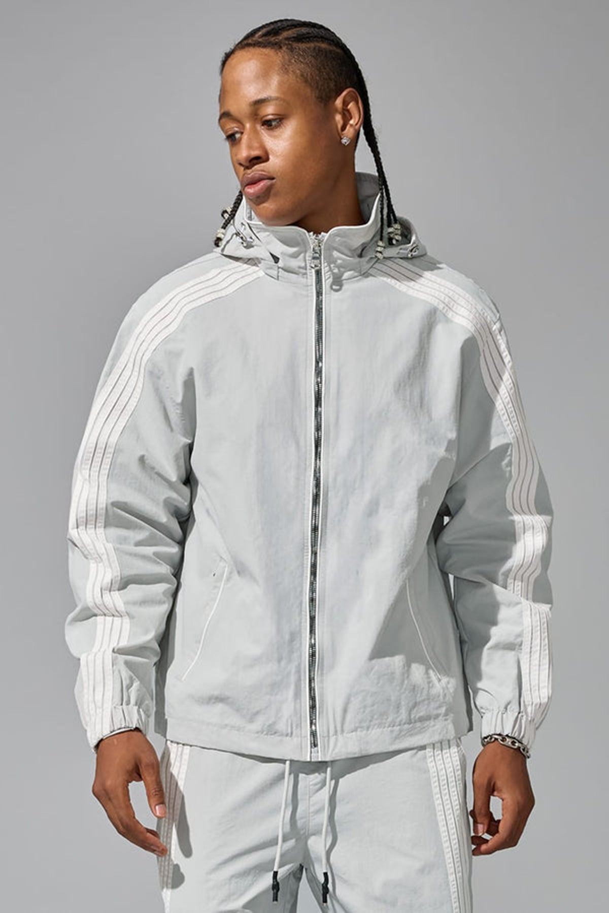 MENS JORDAN CRAIG VELOCITY TRACKSUIT (LIGHT GREY)