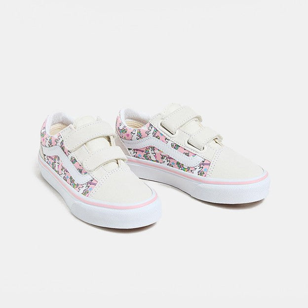 KIDS VANS OLD SKOOL V BALLET SKATICORN PS (MARSHMALLOW/PINK)