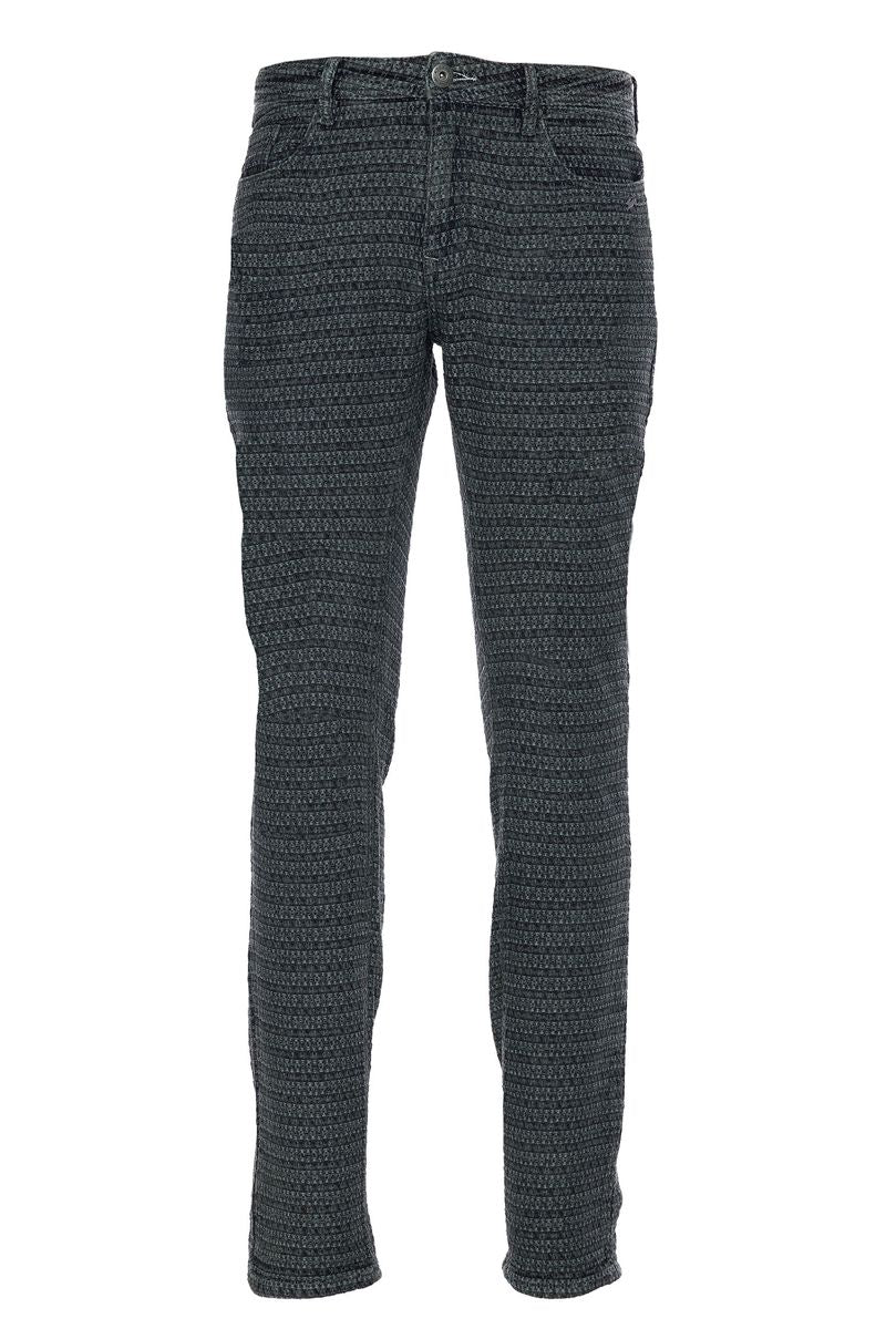 ANDY | MENS JACQUARD DENIM JEAN (CHARCOAL)