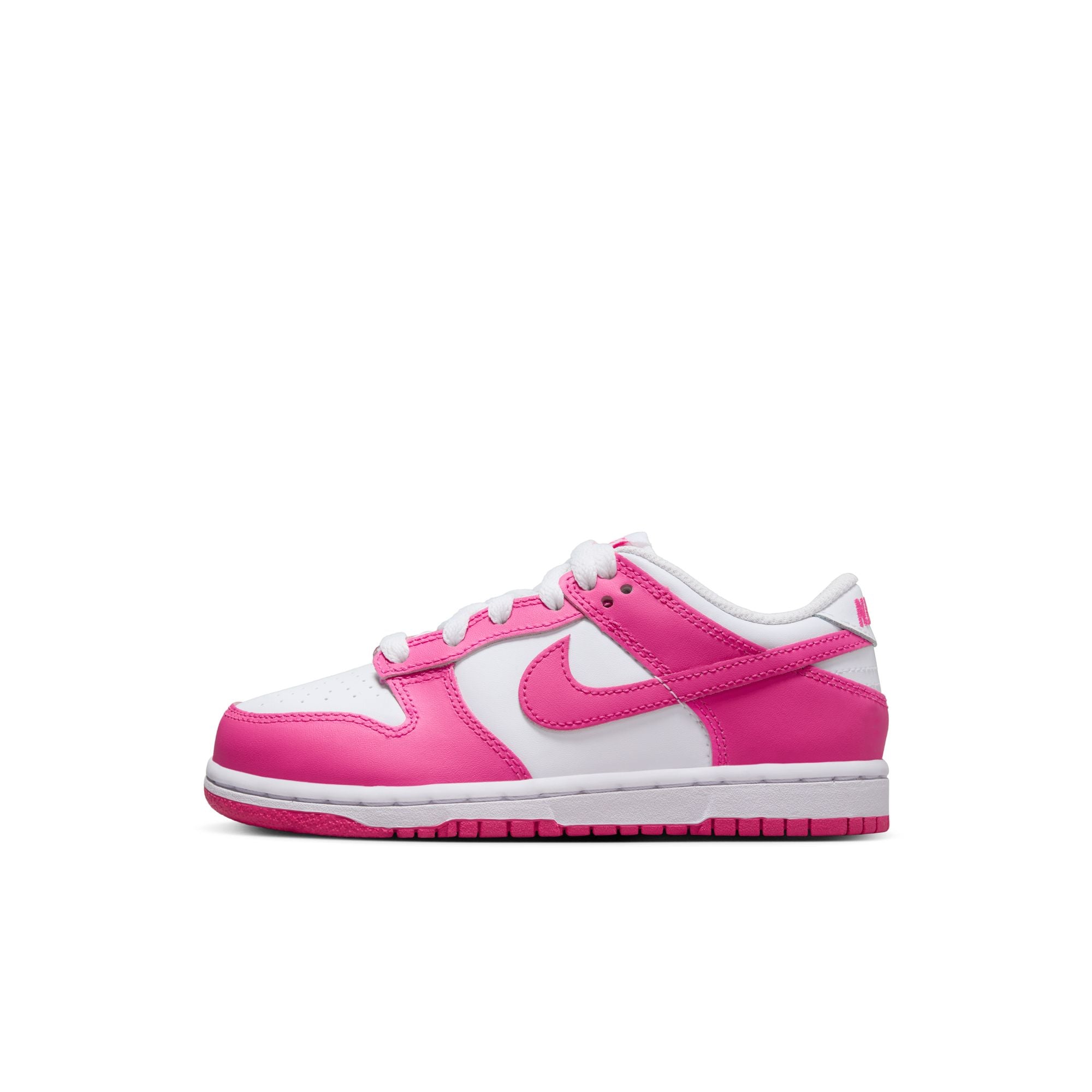 KIDS NIKE DUNK LOW PS (WHITE/LASER FUCHSIA)