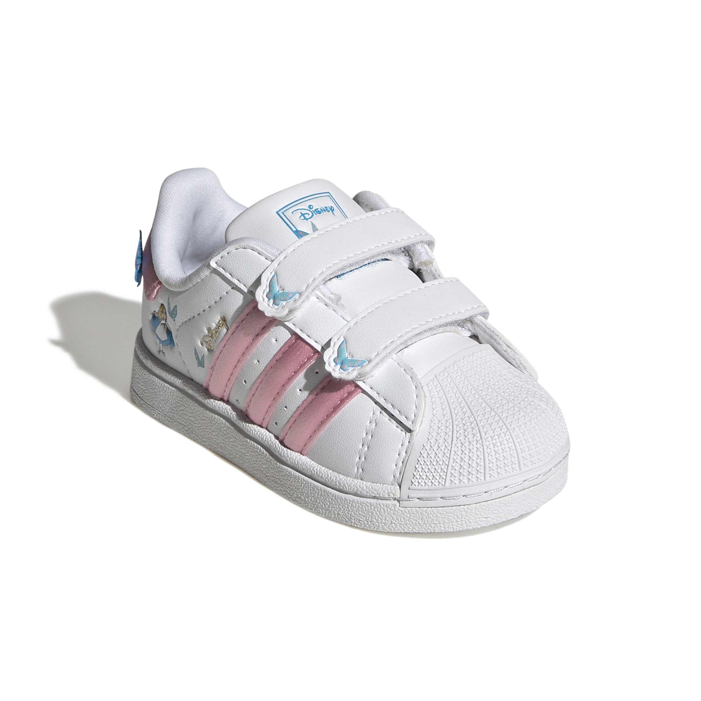 KIDS ADIDAS DISNEY SUPERSTAR II COMFORT CLOSURE I (CLOUD WHITE / LIGHT PINK / LUCID AQUAMARINE)