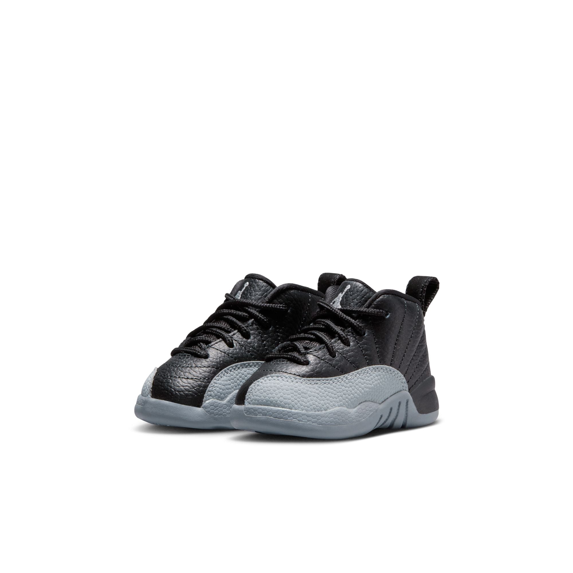 KID'S AIR JORDAN 12 RETRO TD (BLACK/WOLF GREY)