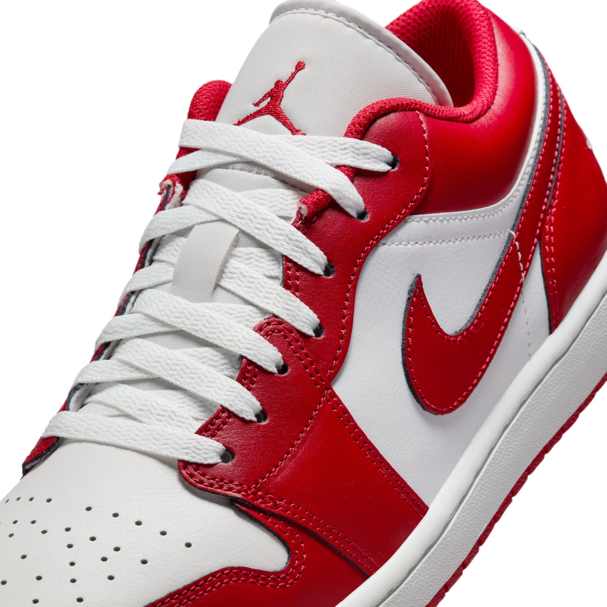 MENS AIR JORDAN 1 LOW (SUMMIT WHITE/VARSITY RED)