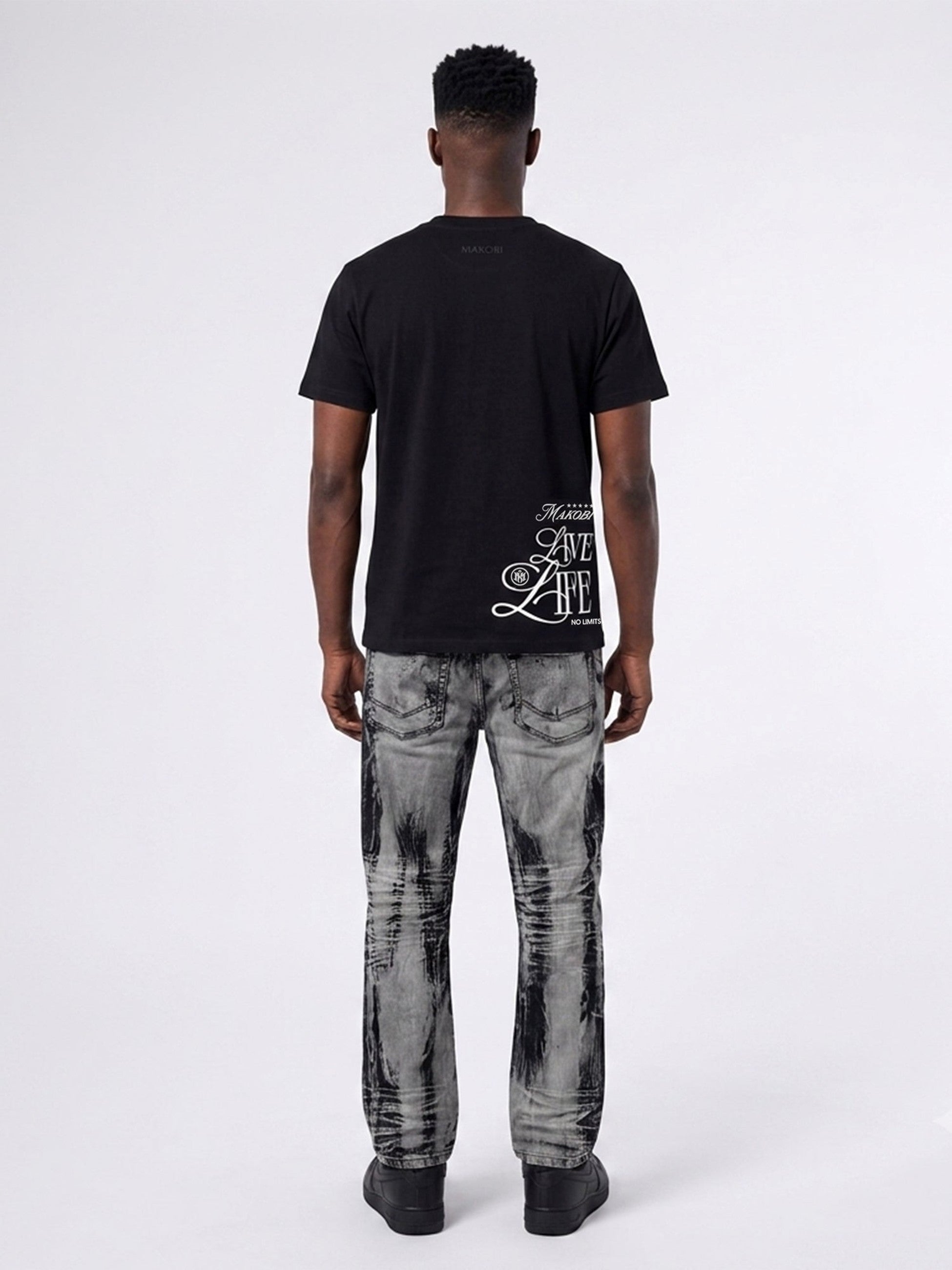 MENS MAKOBI SERGIO STRAIGHT FIT JEAN (BLACK)