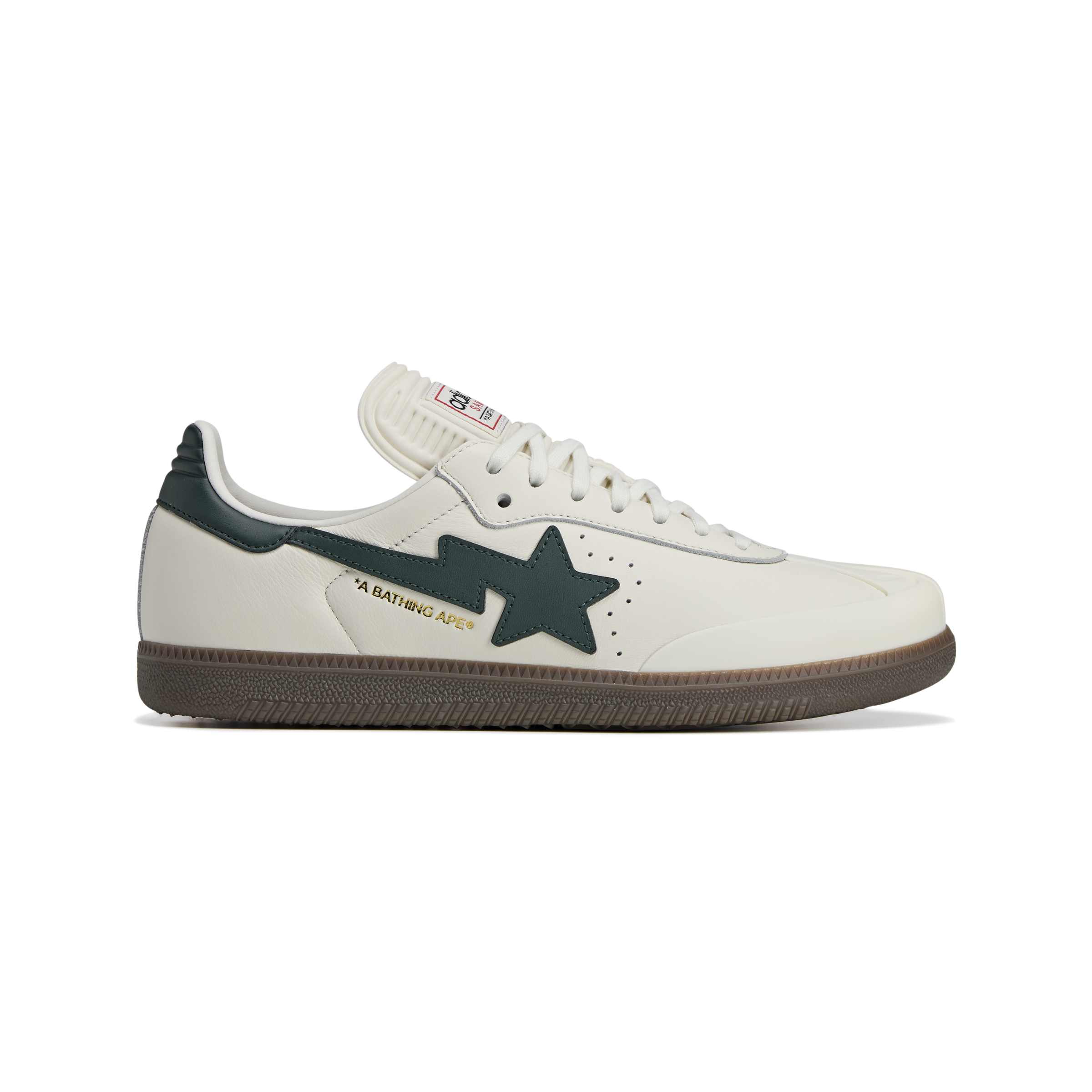 BAPE X MENS ADIDAS SAMBA WORLD CUP PACK (CREAM WHITE/FOREST NIGHT/GUM)