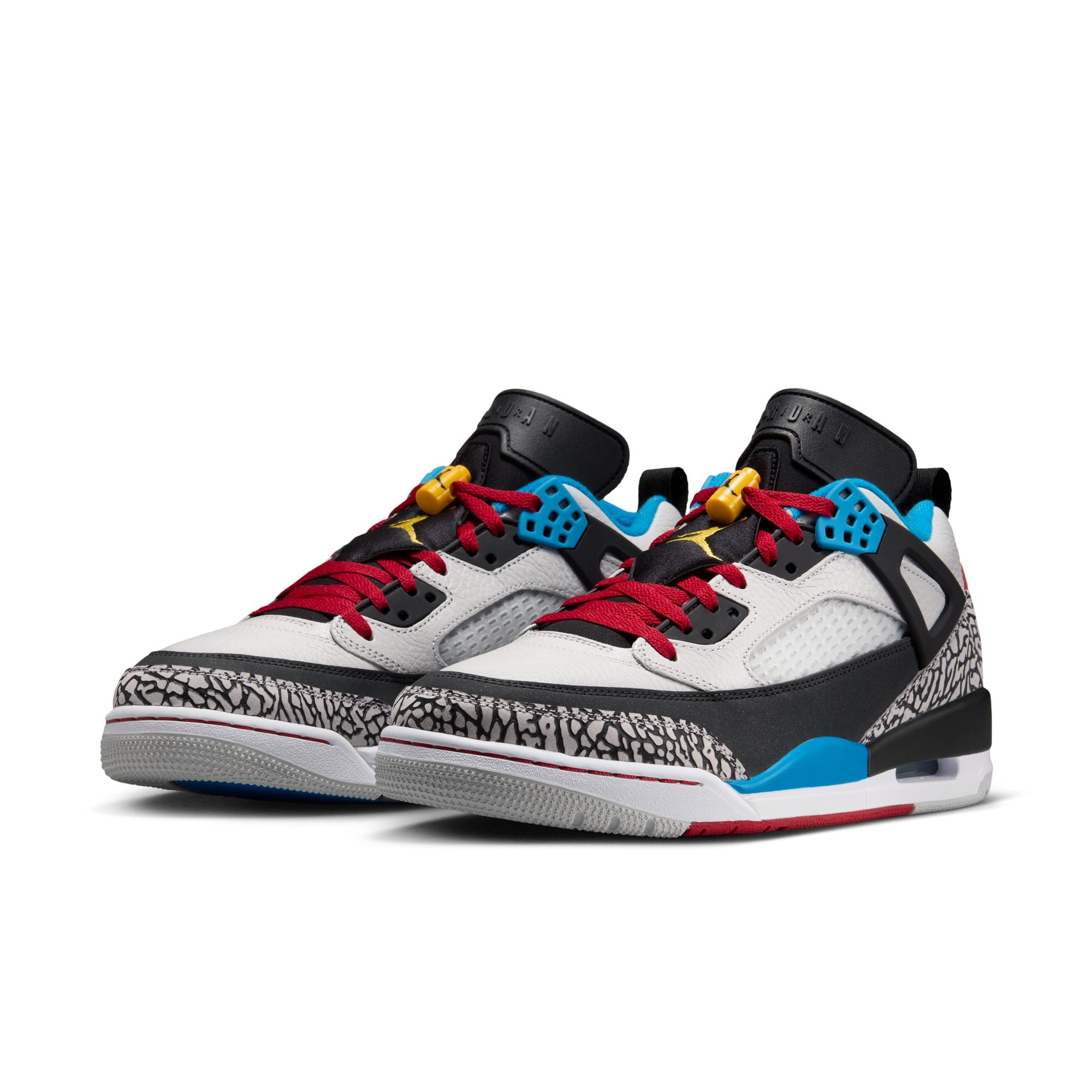 MENS JORDAN SPIZIKE LOW SE (NEUTRAL GREY/VARSITY MAIZE/SURF BLUE)
