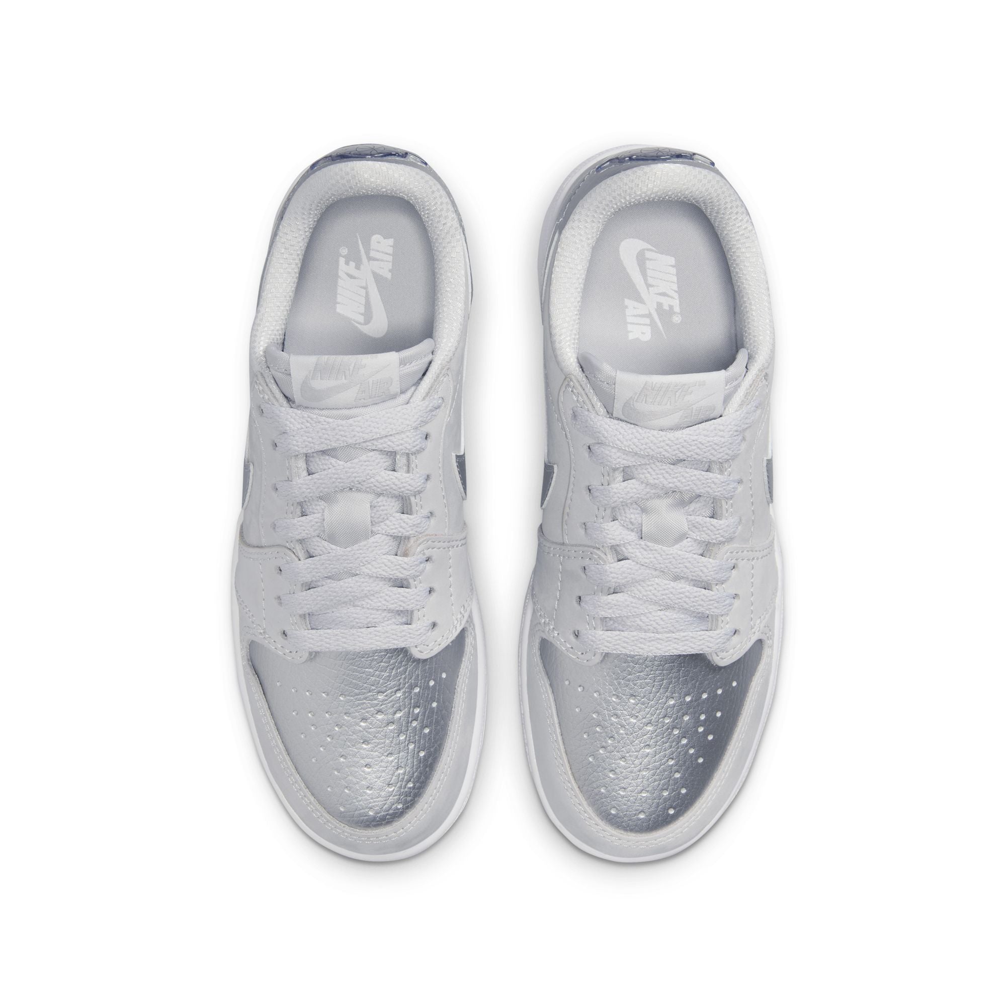 KIDS AIR JORDAN 1 RETRO LOW OG GS (METALLIC SILVER)