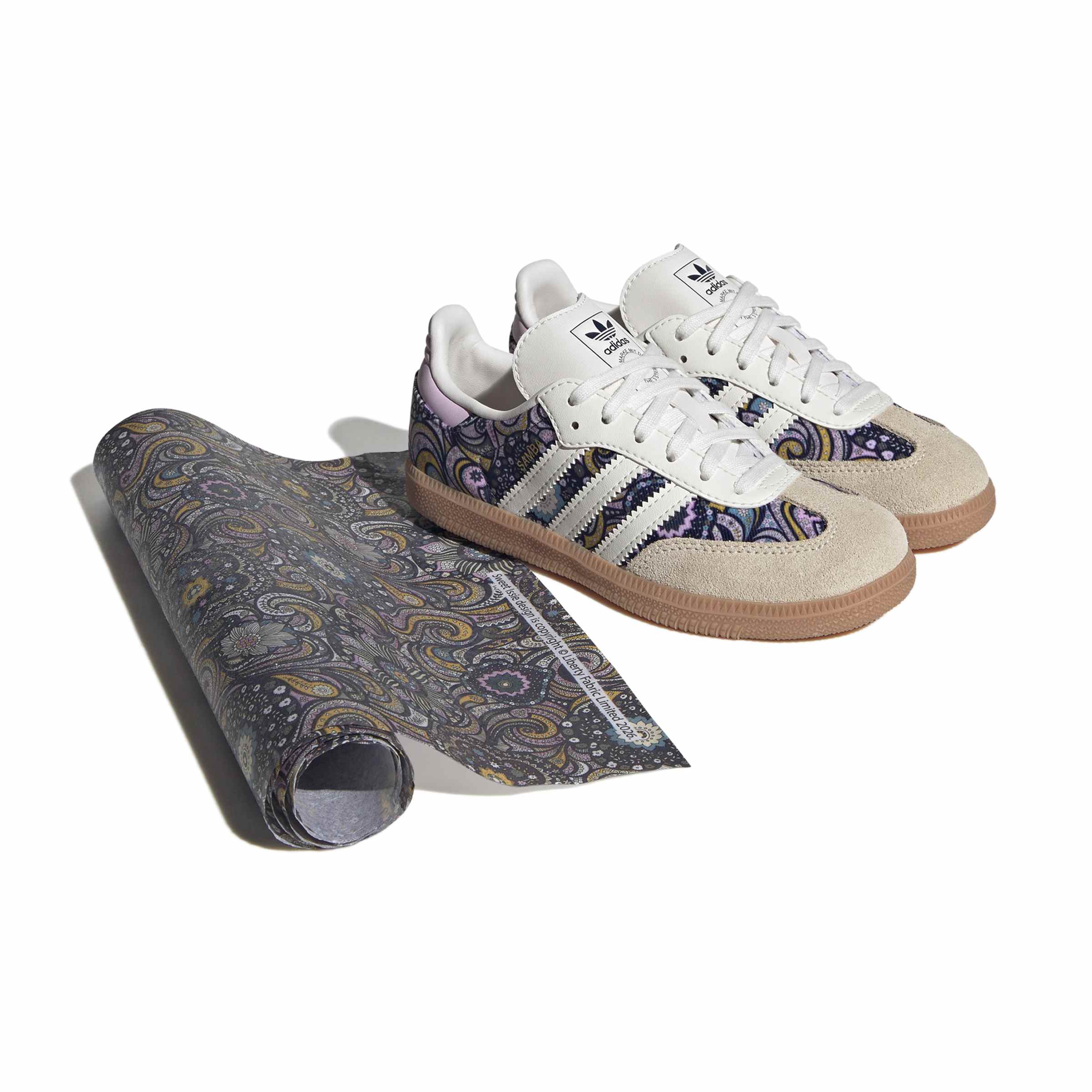 KIDS ADIDAS LIBERTY LONDON SAMBA OG LACE C (WHITE/PURPLE)