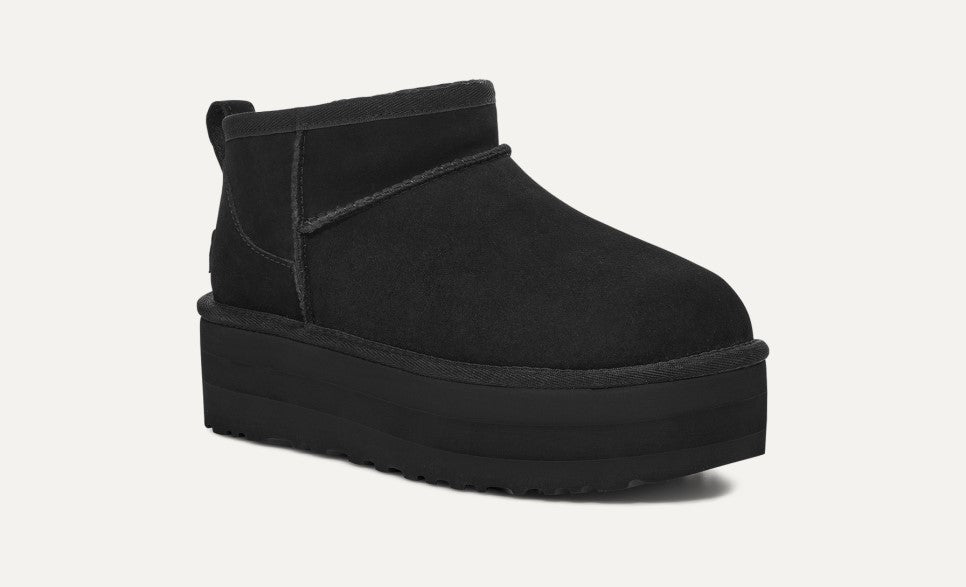 WOMENS UGG CLASSIC ULTRA MINI PLATFORM (BLACK)