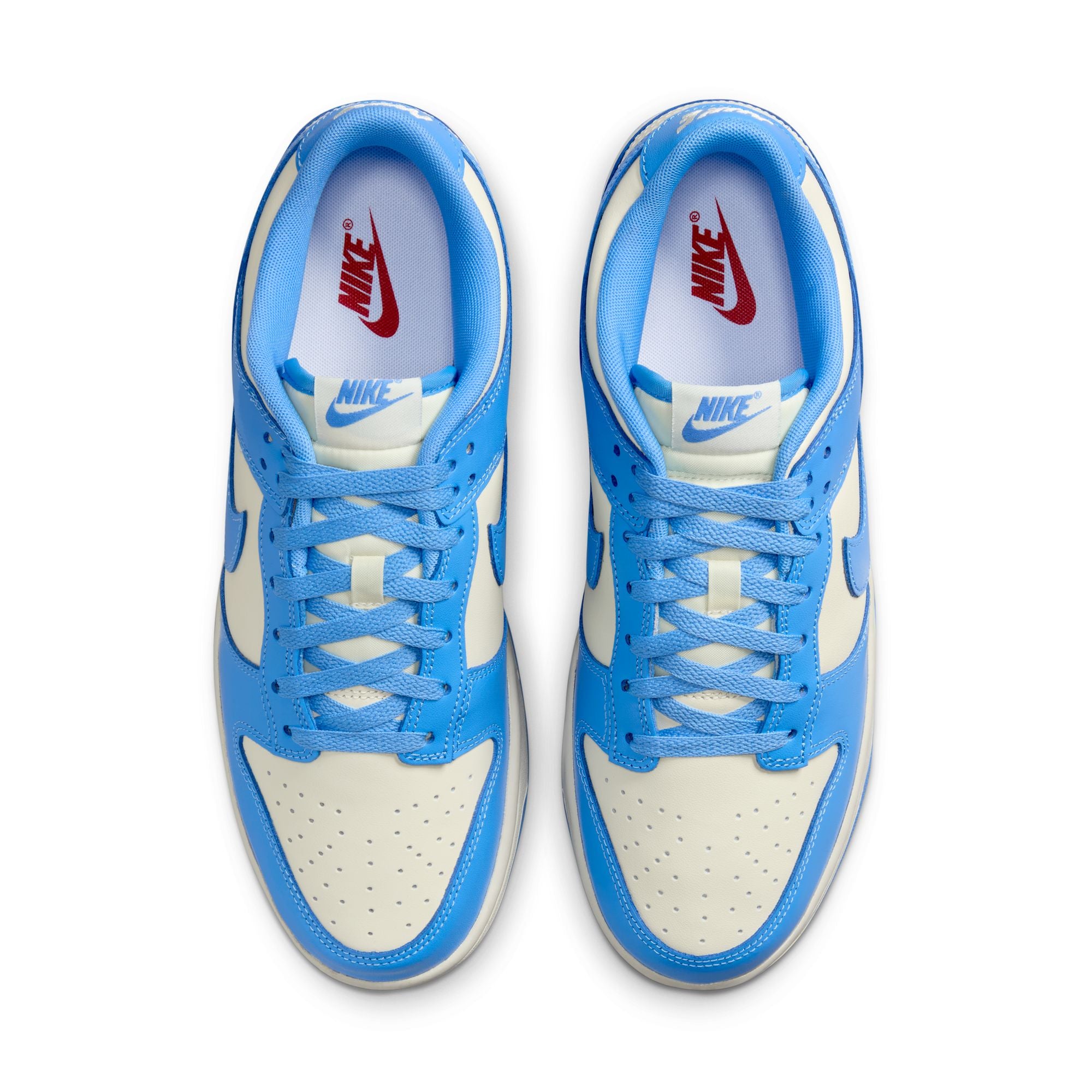 MENS NIKE DUNK LOW RETRO (COCONUT MILK/UNIVERSITY BLUE)