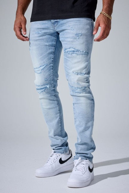 MENS JORDAN CRAIG SEAN FIT ALEXANDER DENIM (LIGHTNING BLUE)