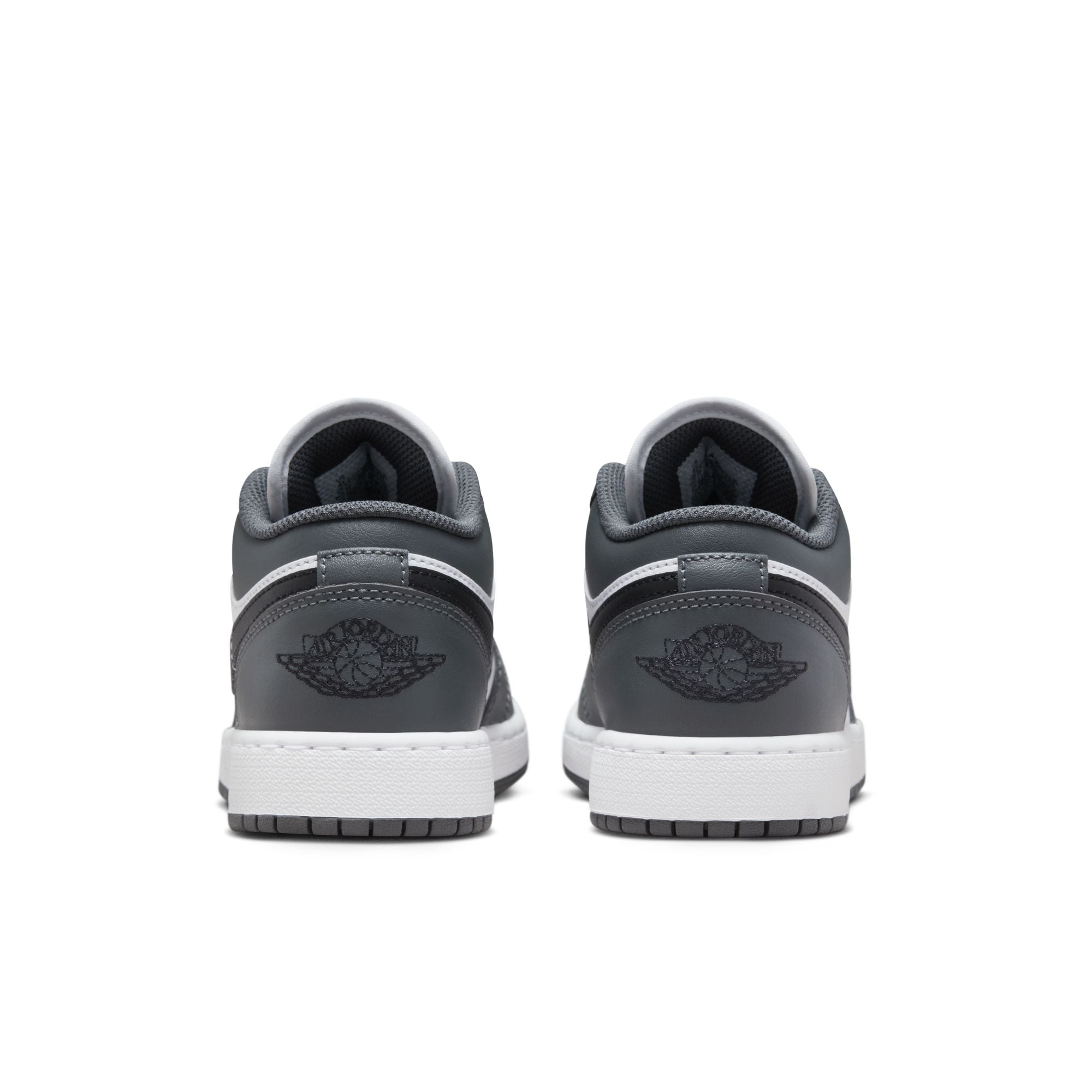 KIDS AIR JORDAN 1 LOW GS (WHITE/BLACK/IRON GREY)