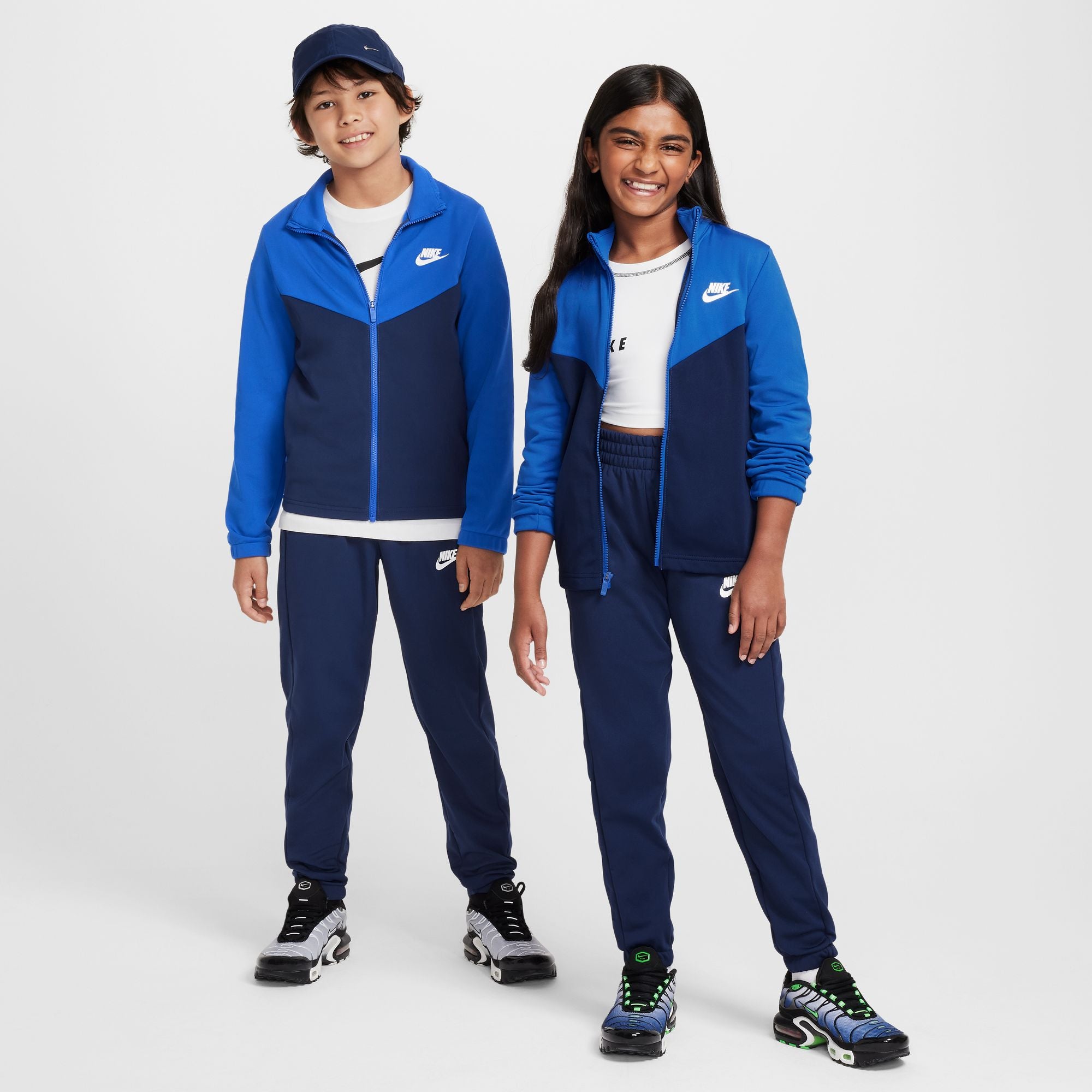 KIDS NSW TRACKSUIT POLY FZ (GAME ROYAL/MIDNIGHT NAVY/WHITE)