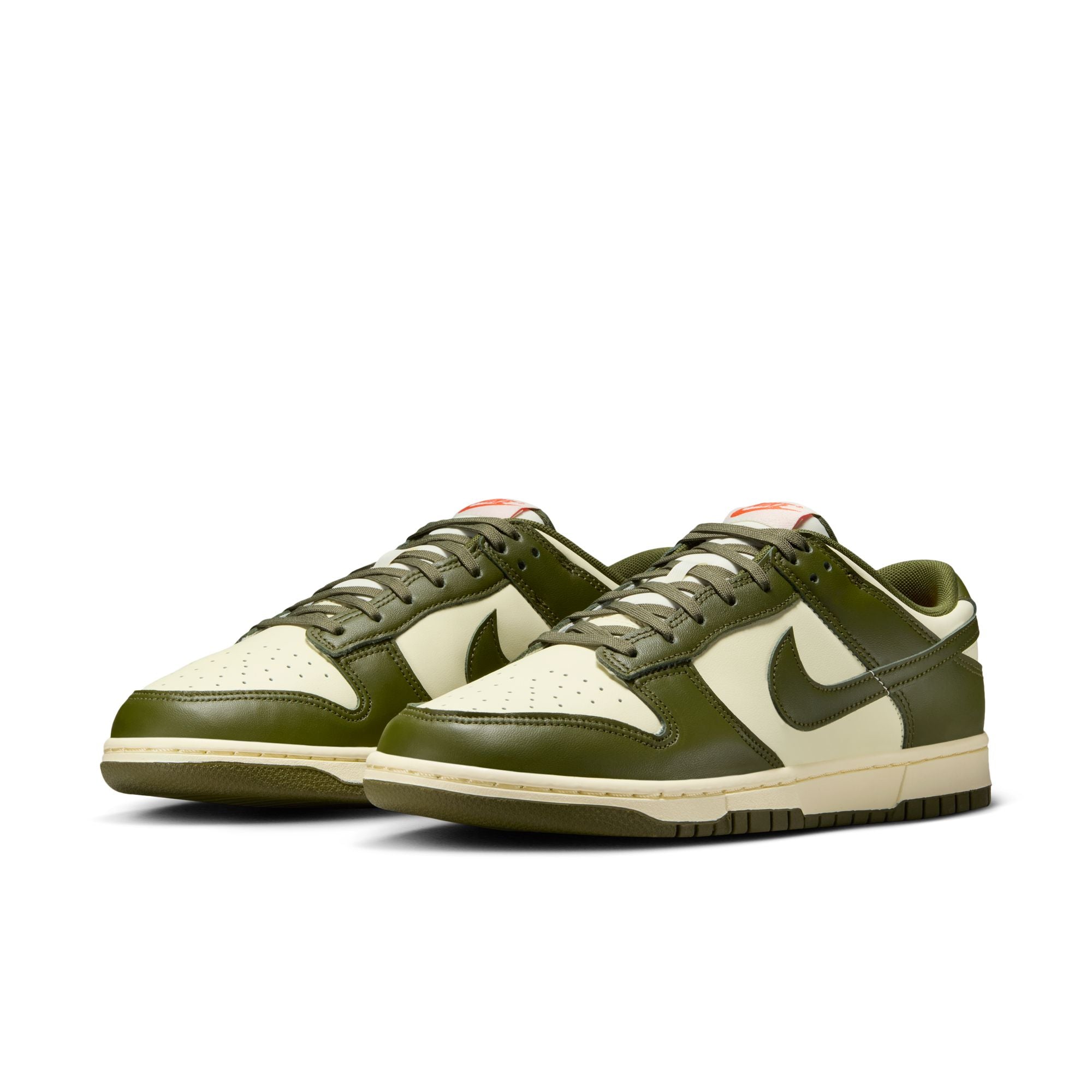 MENS NIKE DUNK LOW RETRO (COCONUT MILK/ROUGH GREEN/ELECTRO ORANGE)