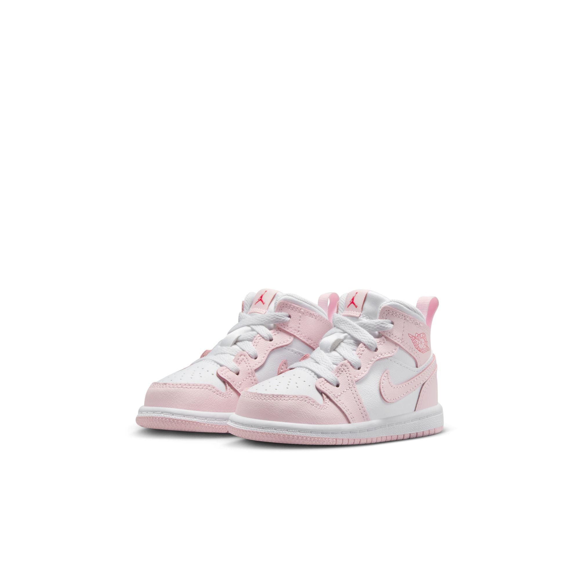 KIDS JORDAN 1 MID TD (PINK FOAM/WHITE/FIRE RED)