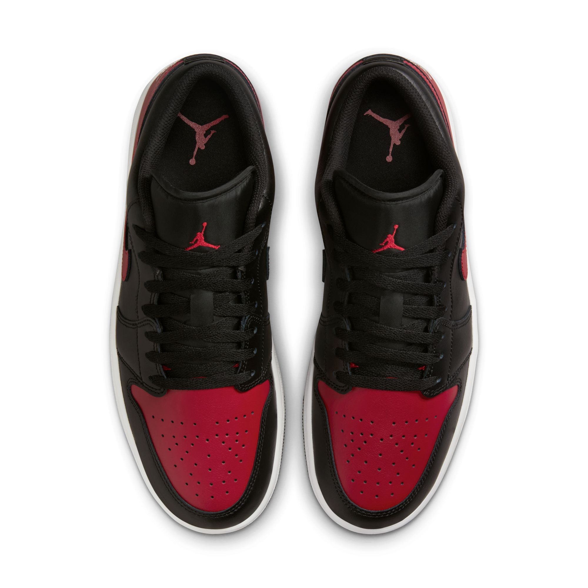 MENS AIR JORDAN 1 LOW (BLACK/VARSITY RED/SUMMIT WHITE)