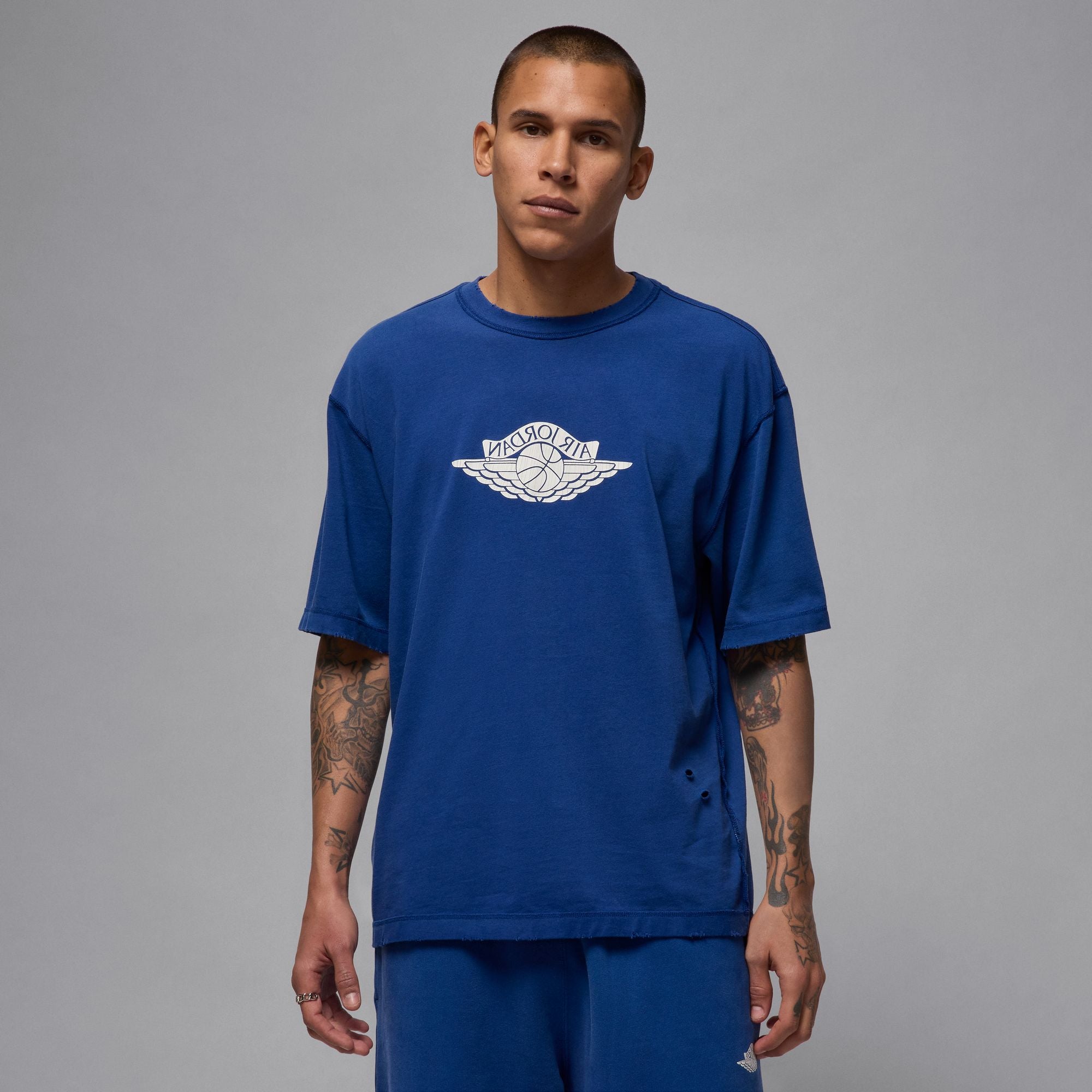 MENS JORDAN RARE AIR WSH 85 SS SHIRT (DEEP ROYAL/SAIL)