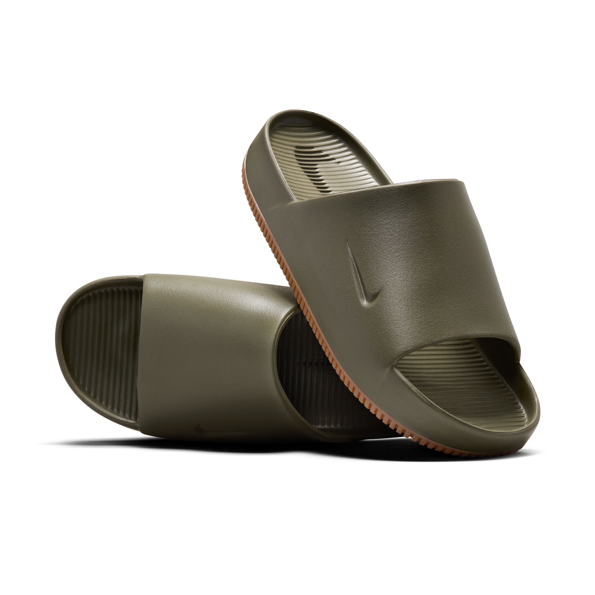 MENS NIKE CALM SLIDE (MEDIUM OLIVE/GUM/ MED BROWN)