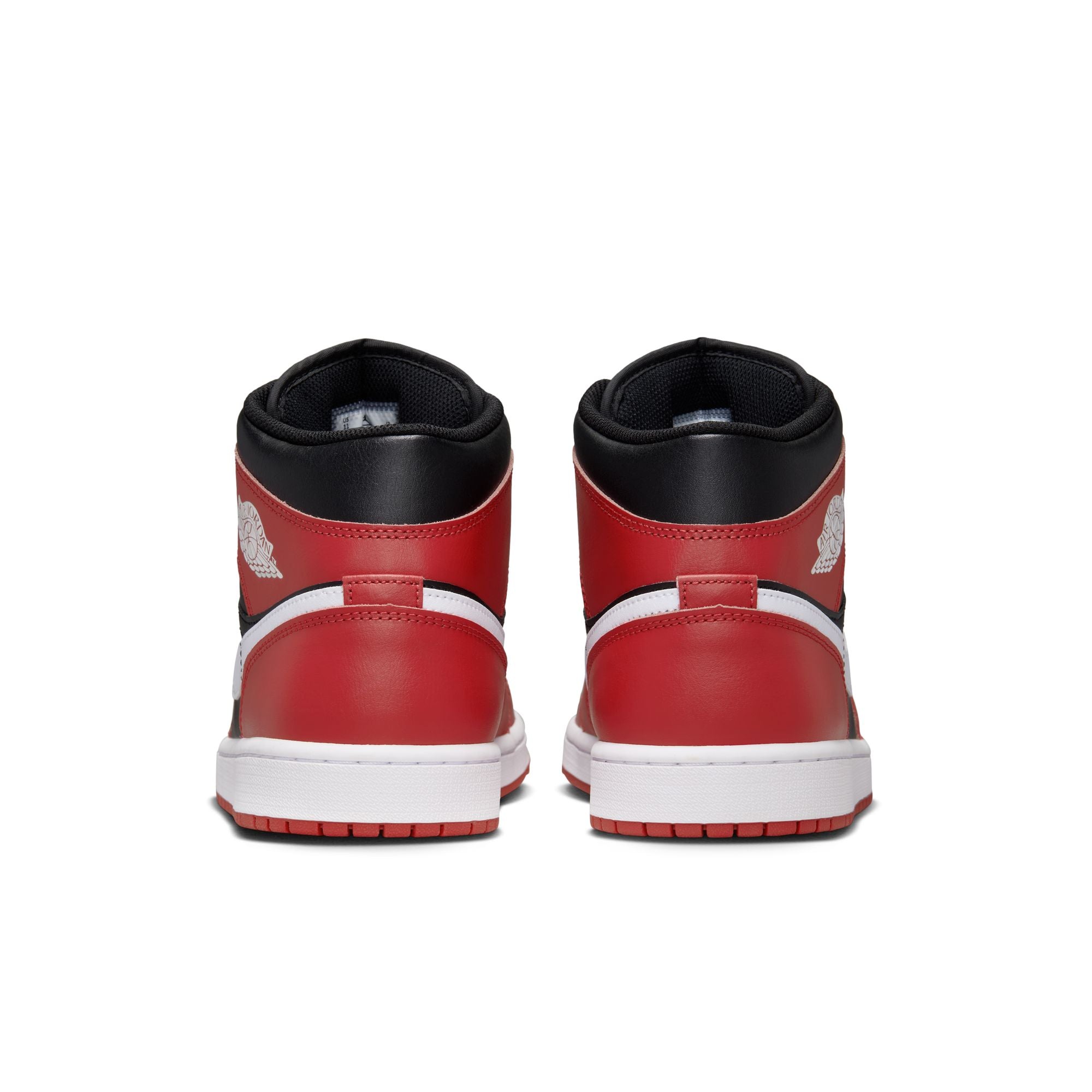 MENS AIR JORDAN 1 MID (BLACK/WHITE/GYM RED)