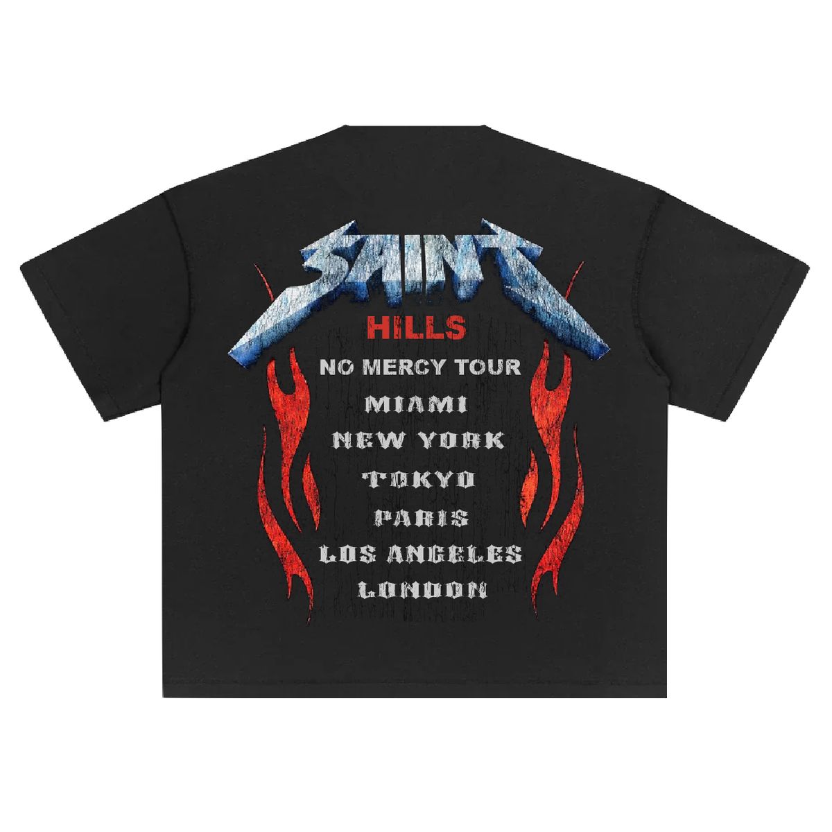 MENS SAINT HILLS SAINT TOUR OVERSIZED CROP SHIRT (BLACK)