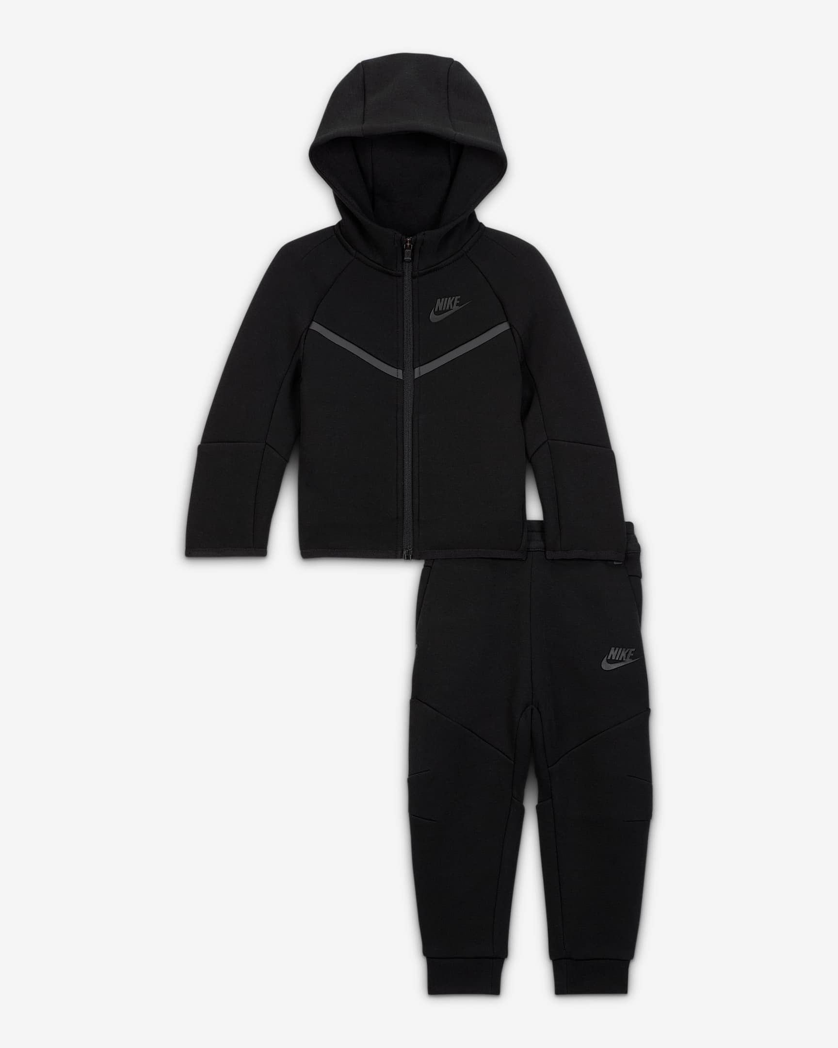 BABY NIKE TECH FLEECE 2-PIECE FULL-ZIP SET (BLACK)