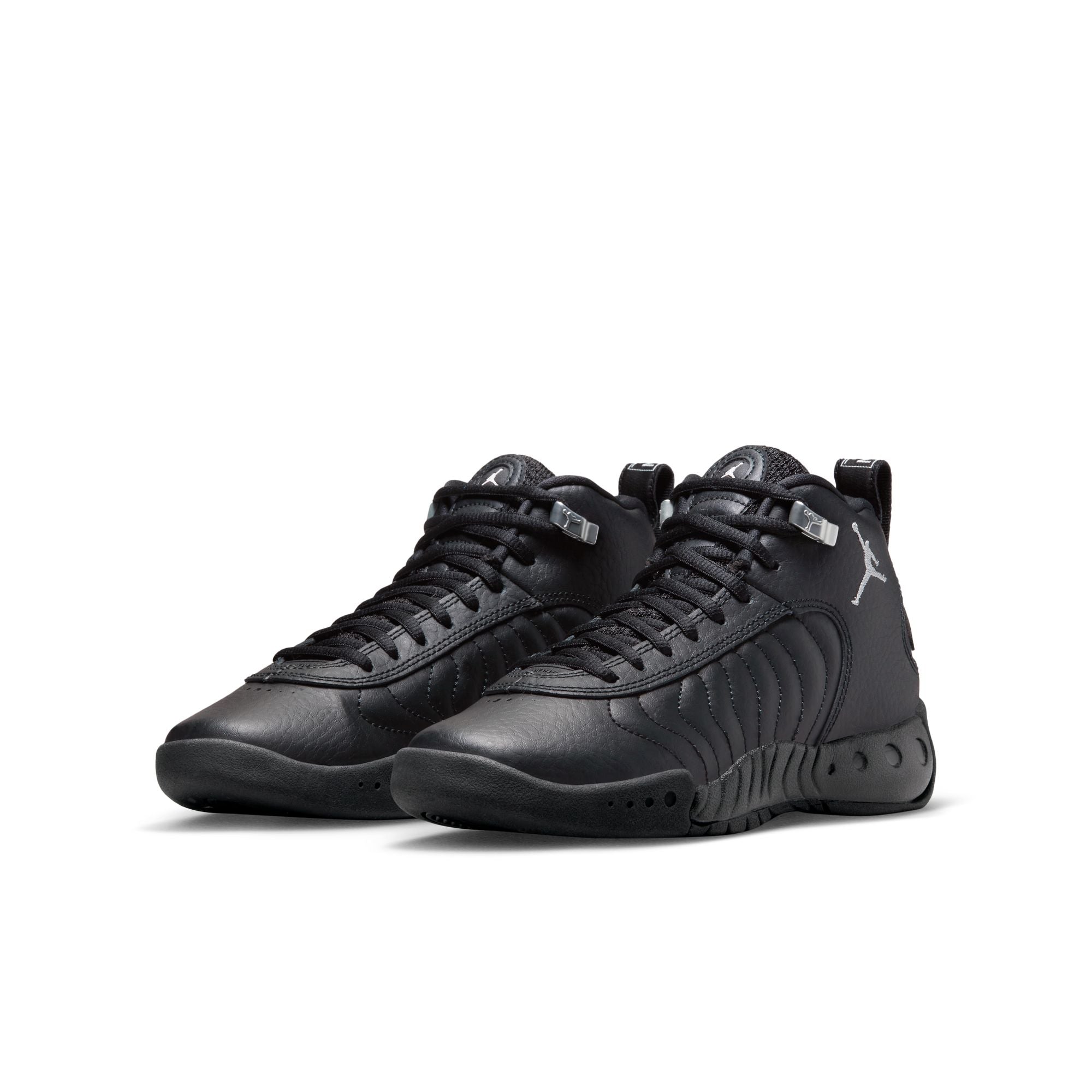 KIDS JORDAN JUMPMAN PRO GS (BLACK/WHITE/METALLIC SILVER)