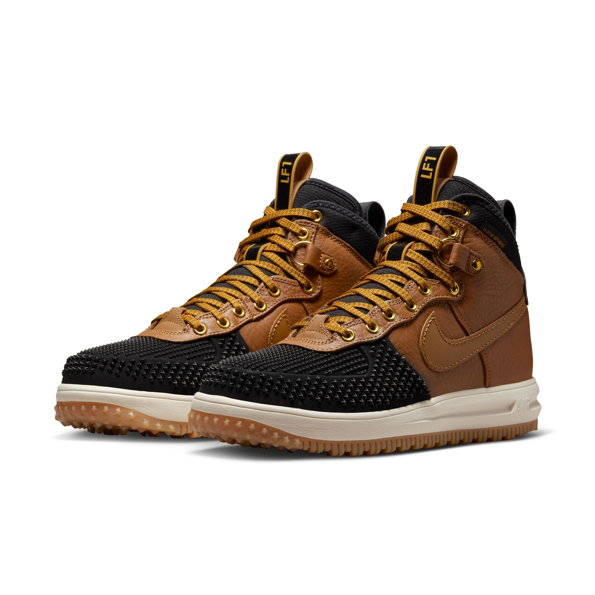 MENS NIKE LUNAR FORCE 1 DUCKBOOT (ALE BROWN/BLACK/GOLDTONE)