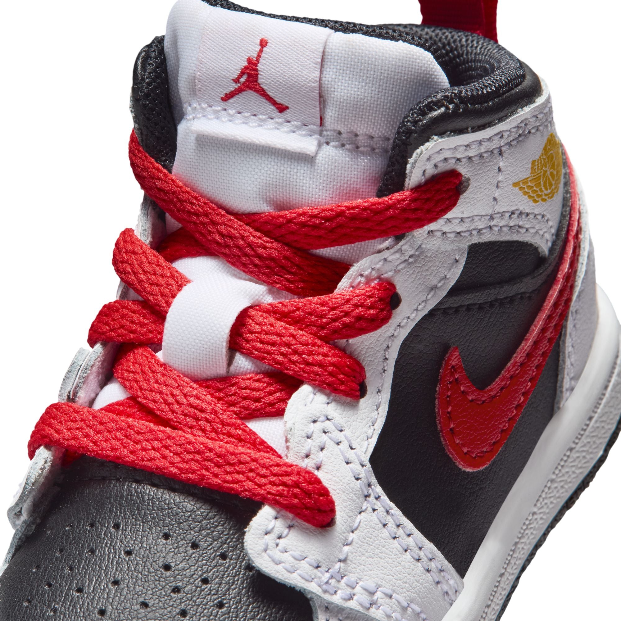 KIDS JORDAN 1 MID TD (BLACK/WHITE/SPEED RED)