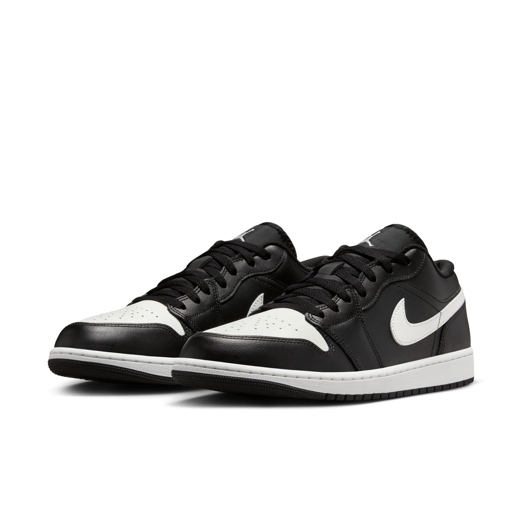 MENS AIR JORDAN 1 LOW (BLACK/SUMMIT WHITE)