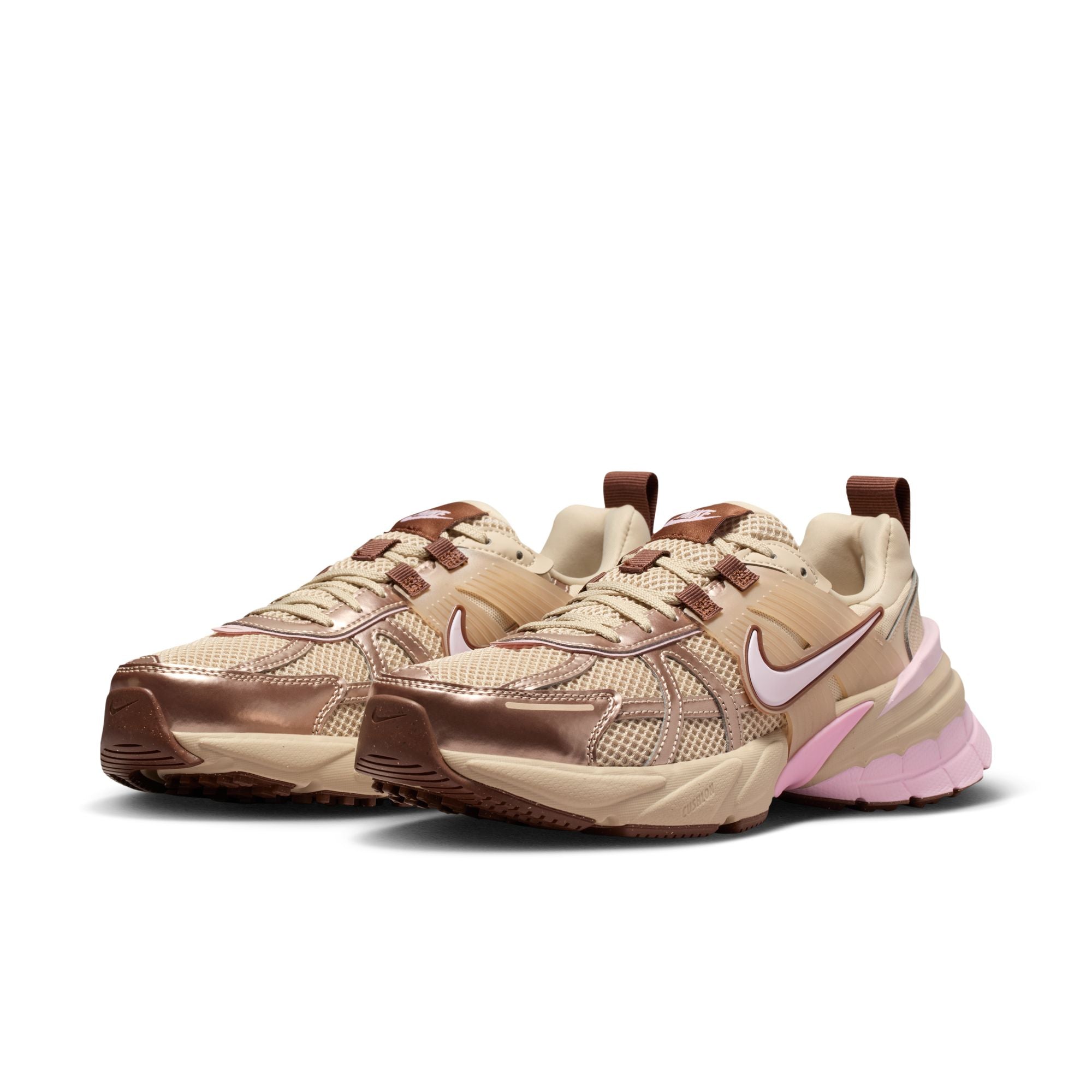 WOMENS NIKE V2K RUN (SANDDRIFT/PINK FOAM/SHIMMER/FAUNA BROWN)