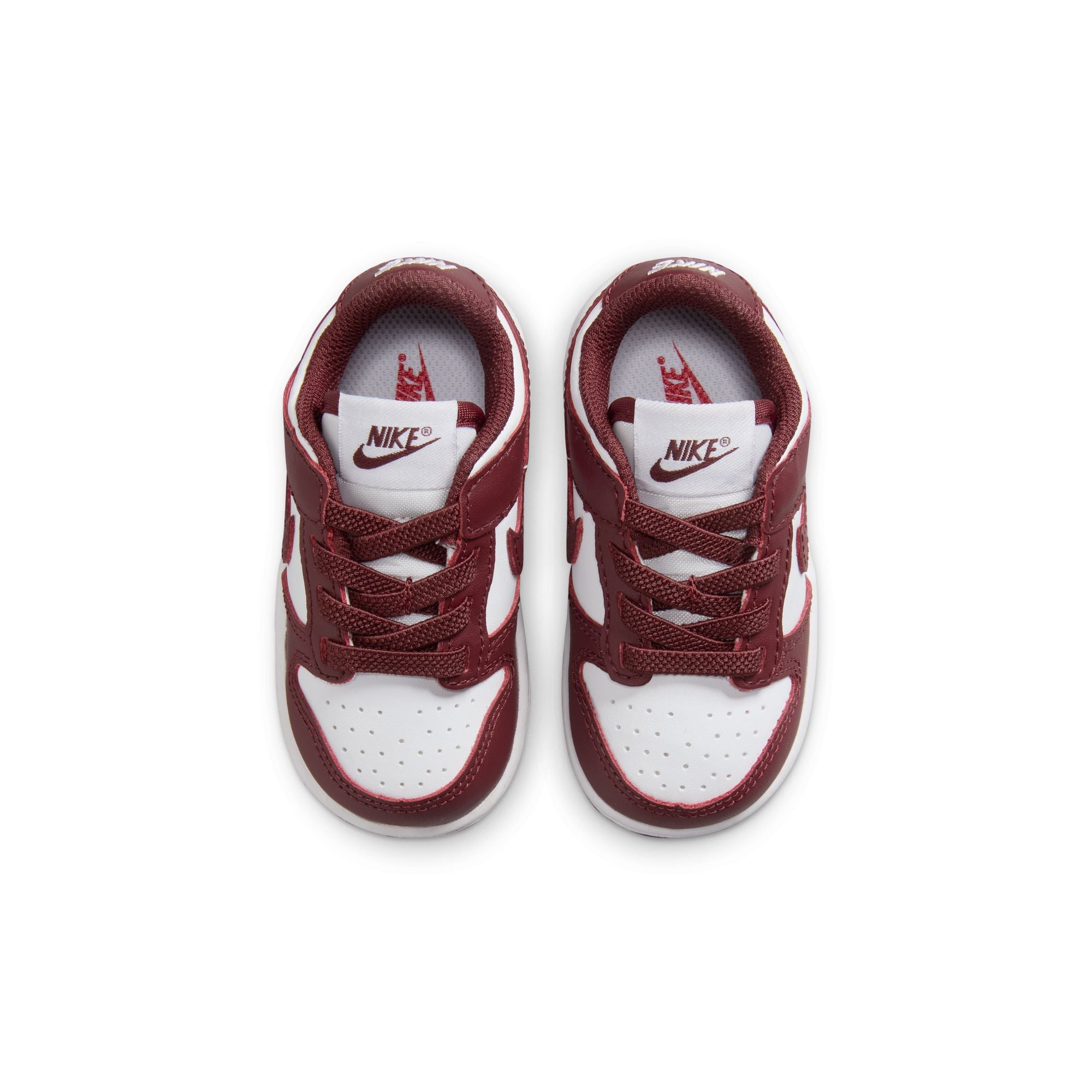 KIDS NIKE DUNK LOW TD (WHITE/REDWOOD/GYM RED)