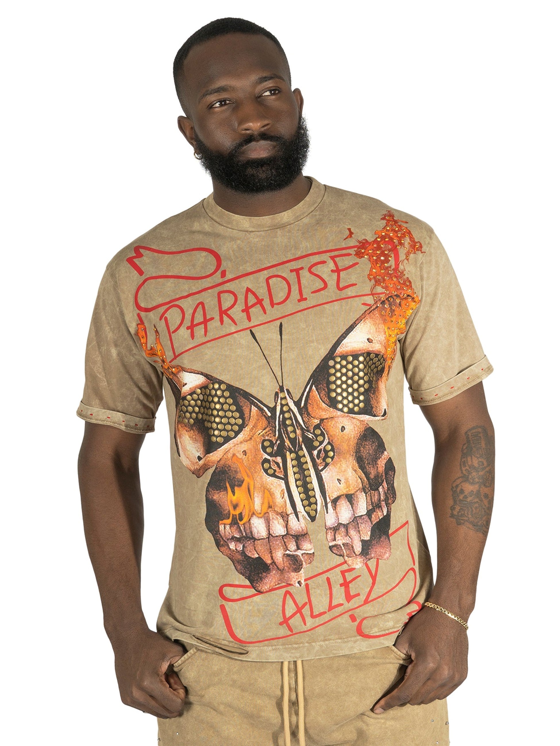 MENS FROST ORIGINALS HOUSE OF SAINTS BOXED T-SHIRT (MOCHA)