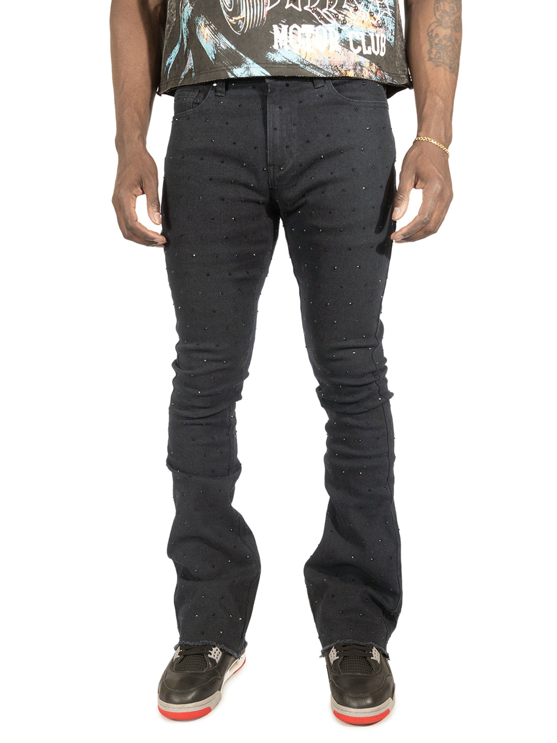 MENS FROST ORIGINALS ROMANO STACKED STONE JEAN (BLACK)