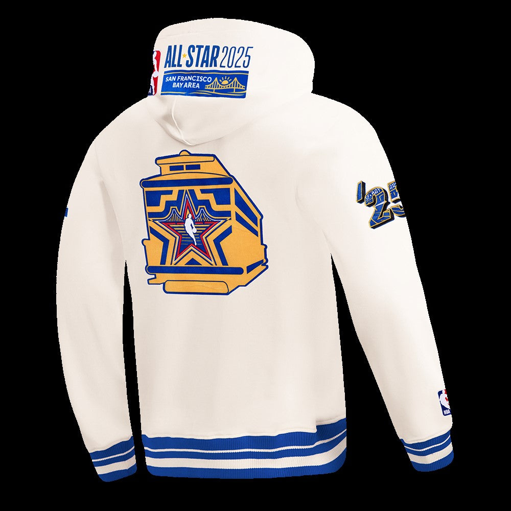 MENS NBA ALL STAR 2025 M RIB FLC PO HOODIE (EGGSHELL/ROYAL BLUE)