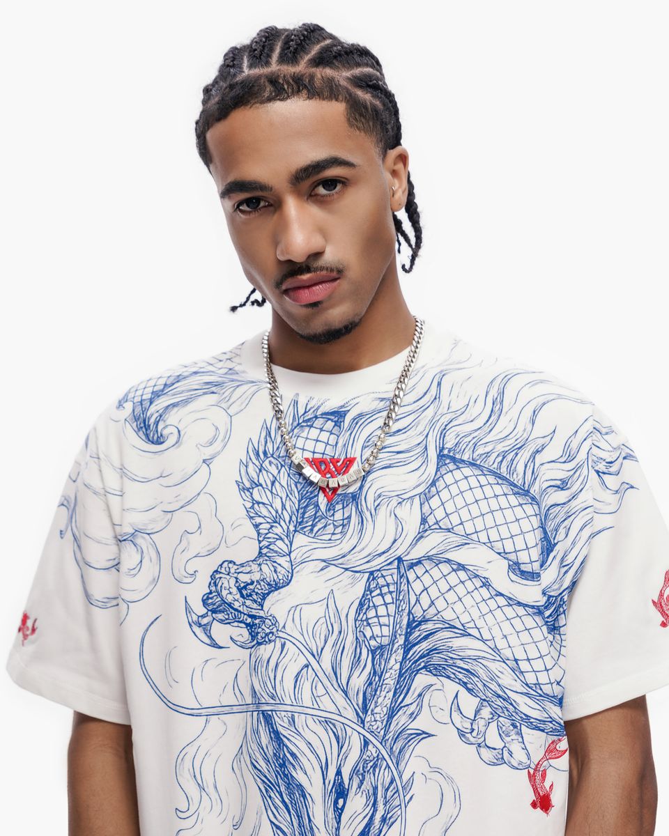 MENS VALABASAS "MYTHIC FLOW" SHIRT (WHITE)