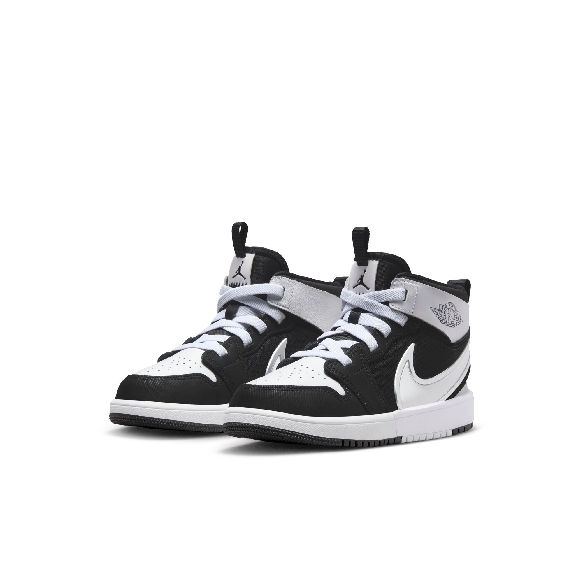 KIDS JORDAN 1 MID RM EASYON PS (BLACK/WHITE)