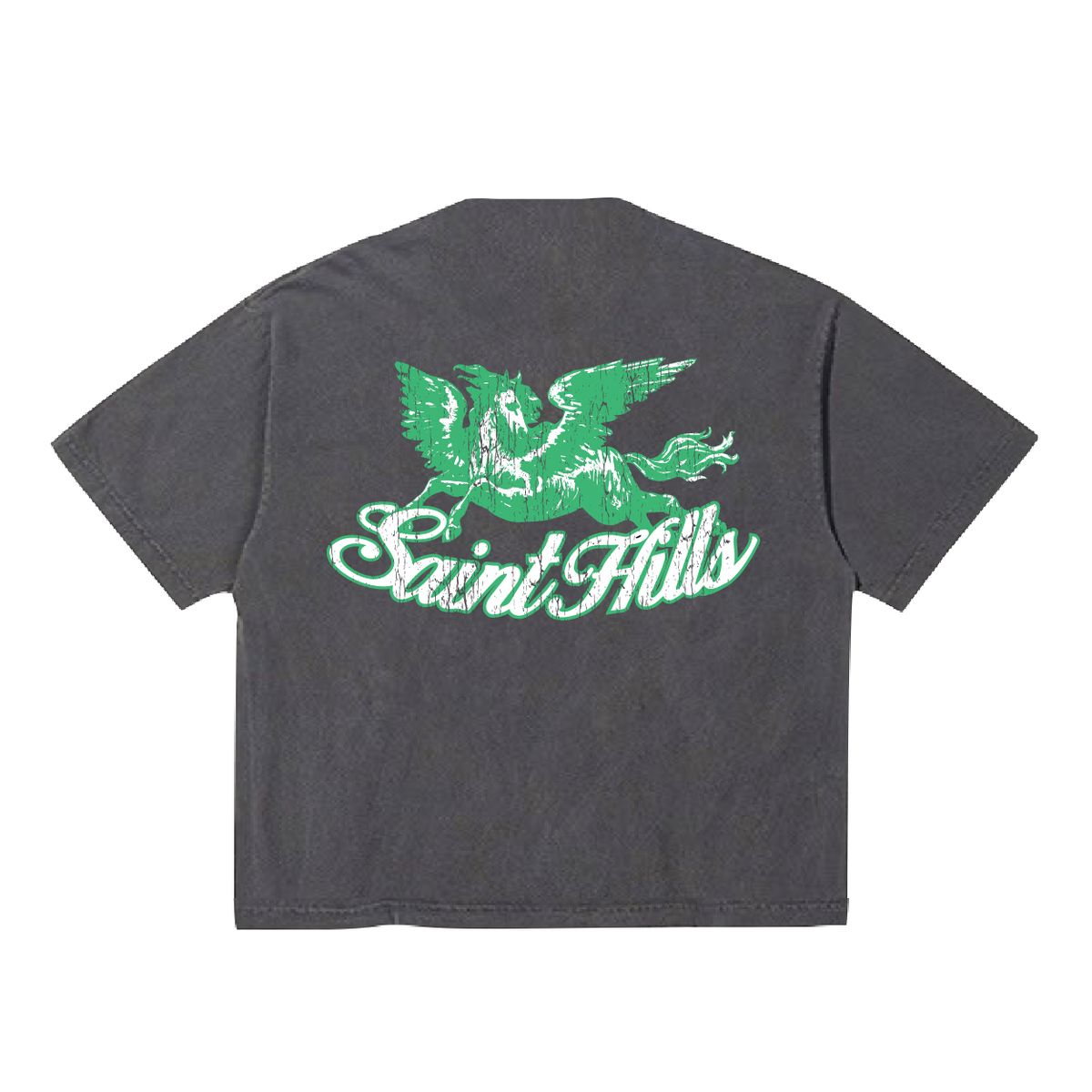 MENS SAINT HILLS PEGASUS OVERSIZED CROP SHIRT (VINTAGE BLACK)